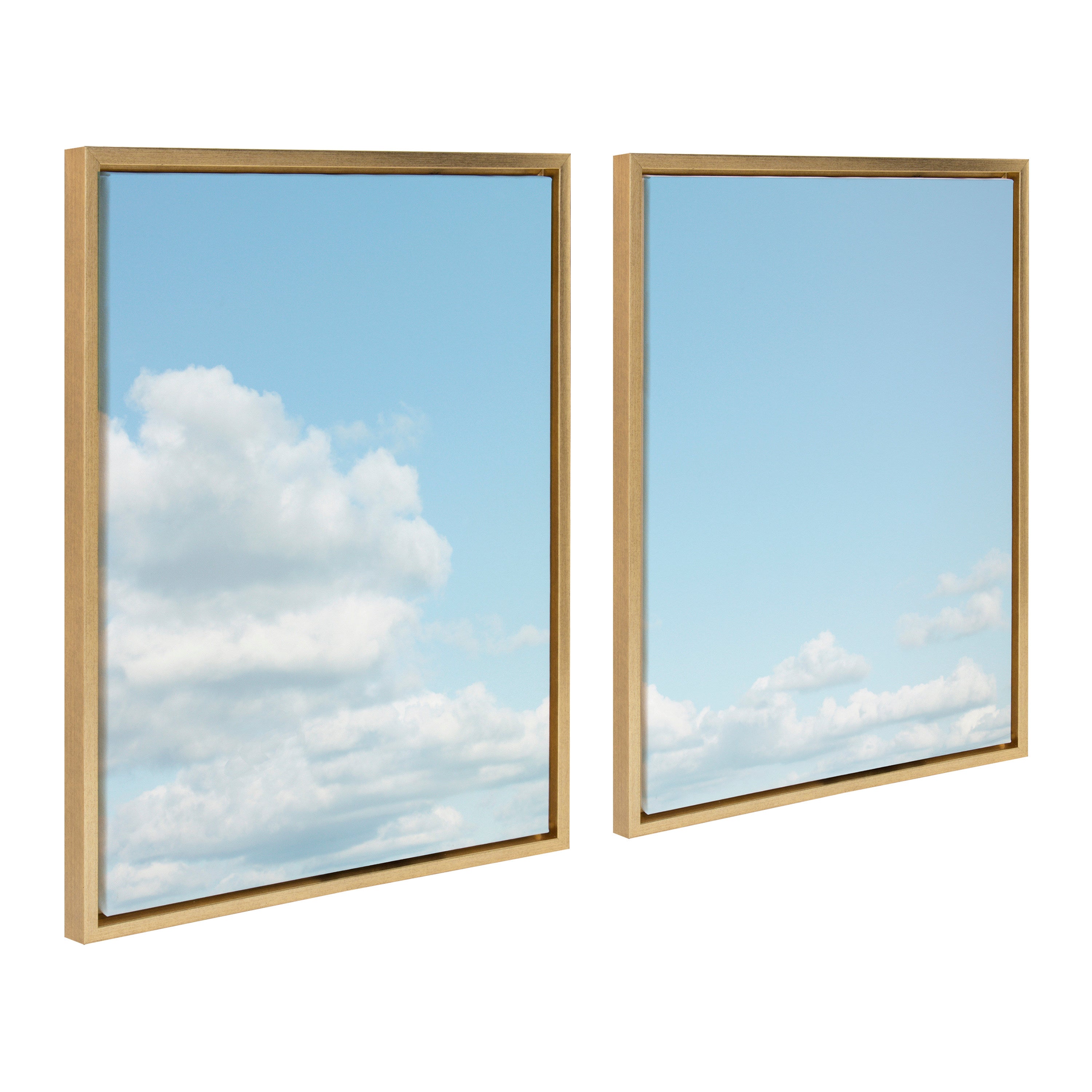 Sylvie Soft and Fluffy Clouds Framed Canvas by Stephanie Klatt