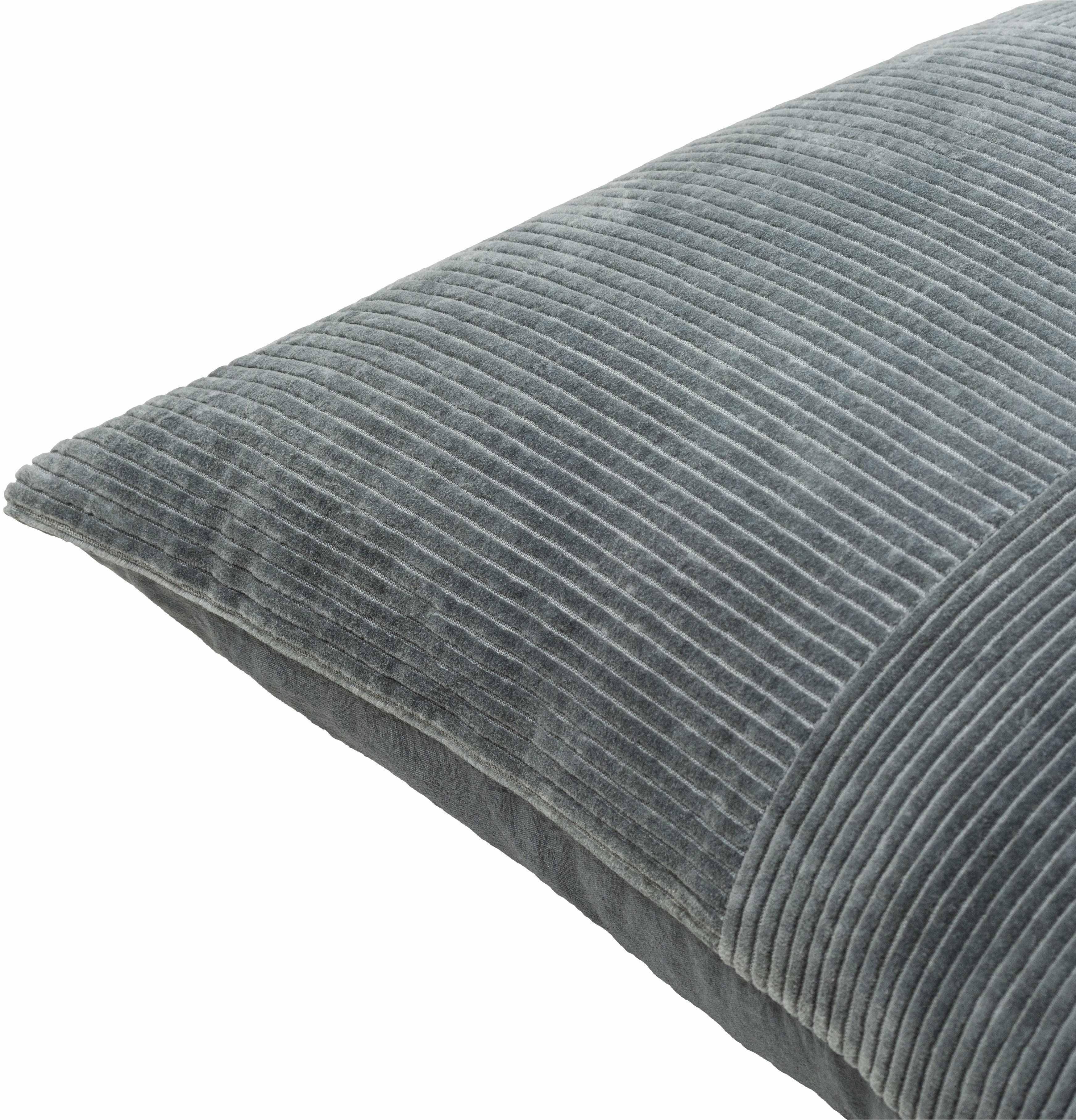 Umar Charcoal Corduroy Accent Pillow - PRHOMZ