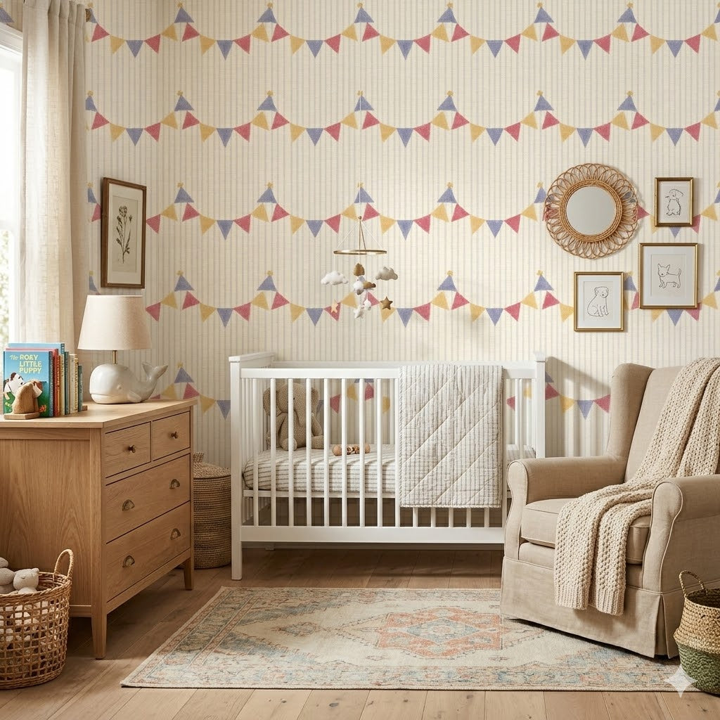 Bunting Wallpaper by Yorkville Studio