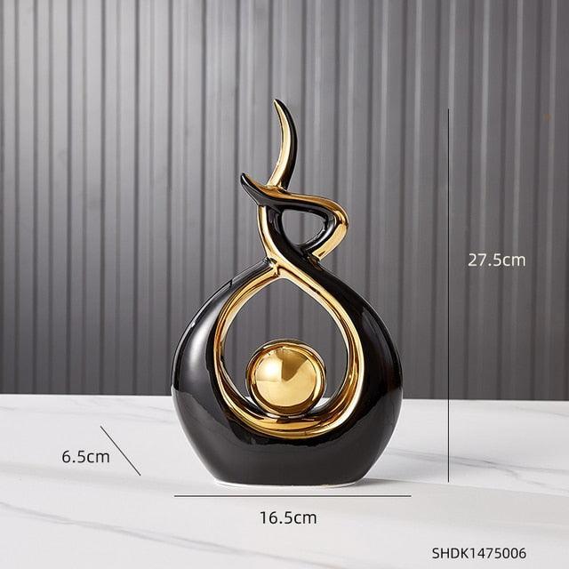 Abstract Sculpture Ceramic Statue Home Décor Figurines - PRHOMZ