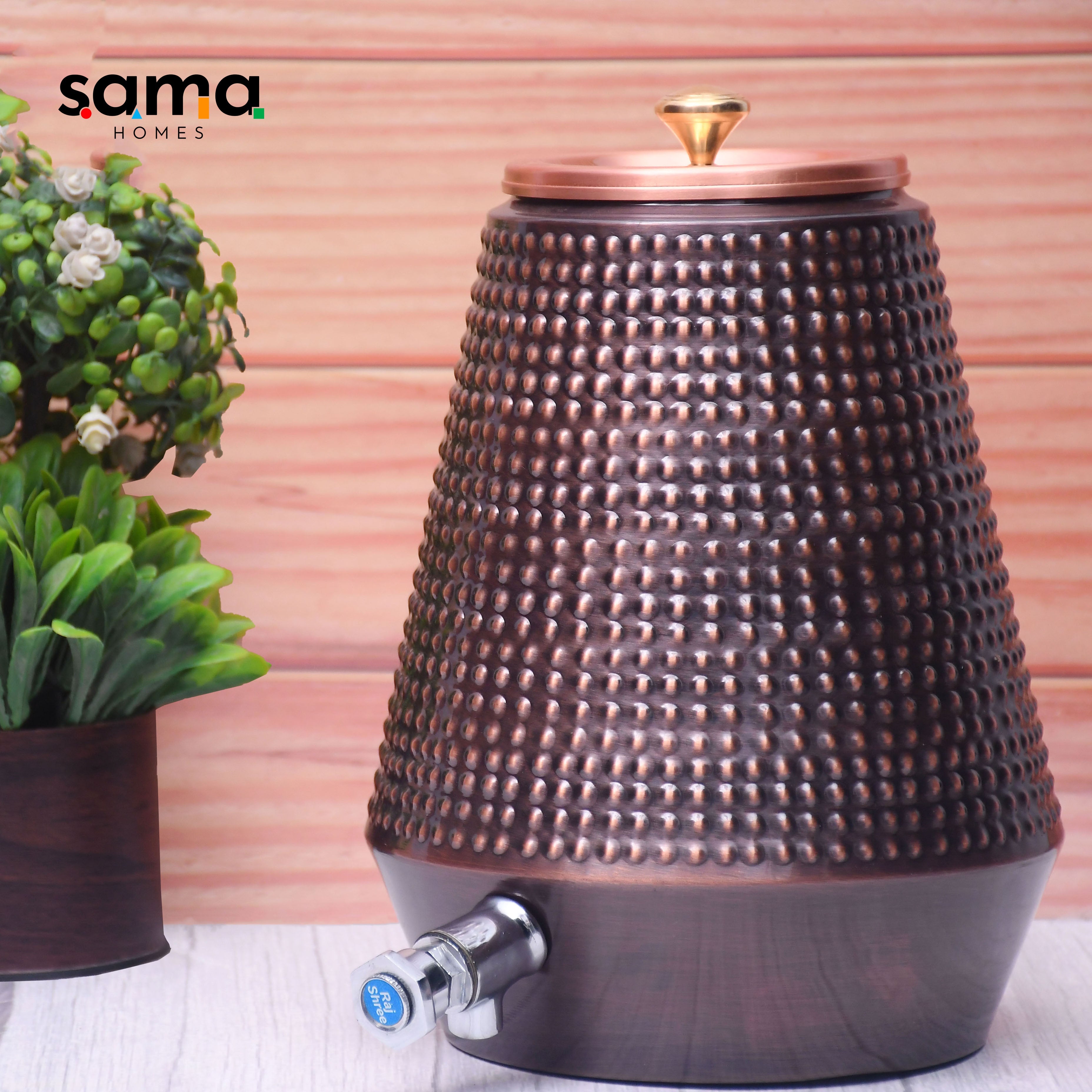 Pure Copper Water Dispenser Conical Antique Bubble Designed Capacity-0