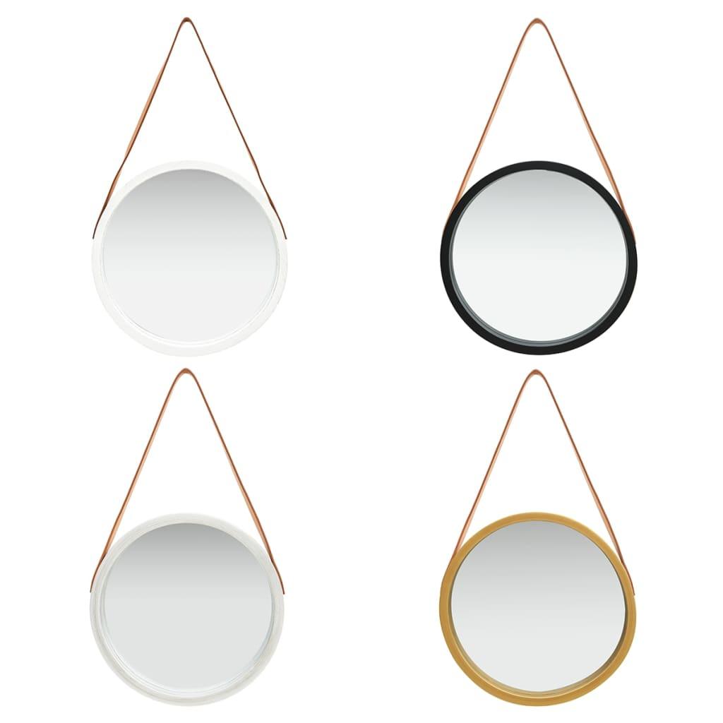 vidaXL Wall Mirror Vanity Retro Hanging Round Mirror for Bedroom Living Room - PRHOMZ