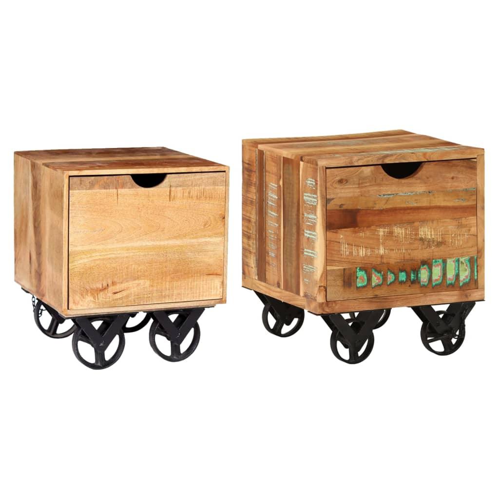 vidaXL Side Table End Table Living Room Coffee Table Solid Wood Reclaimed - PRHOMZ