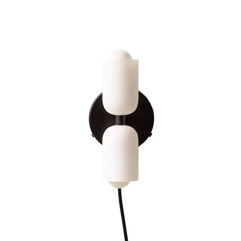 Colorful Modern Wall Sconce with Hand-Blown Glass Shade