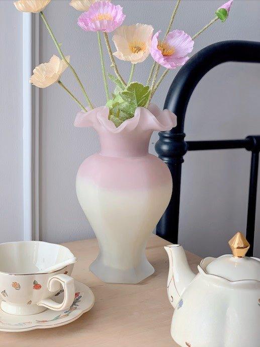 Vintage French Style Dopamine Fenton Glass Vase - PRHOMZ