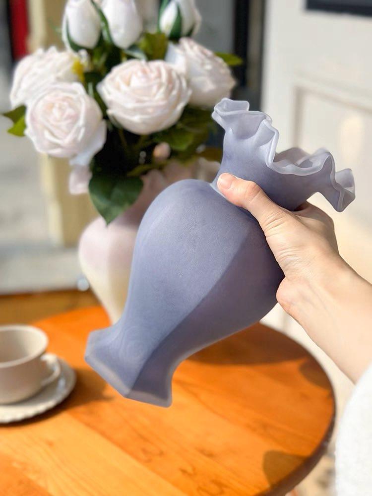 Vintage French Style Dopamine Fenton Glass Vase - PRHOMZ