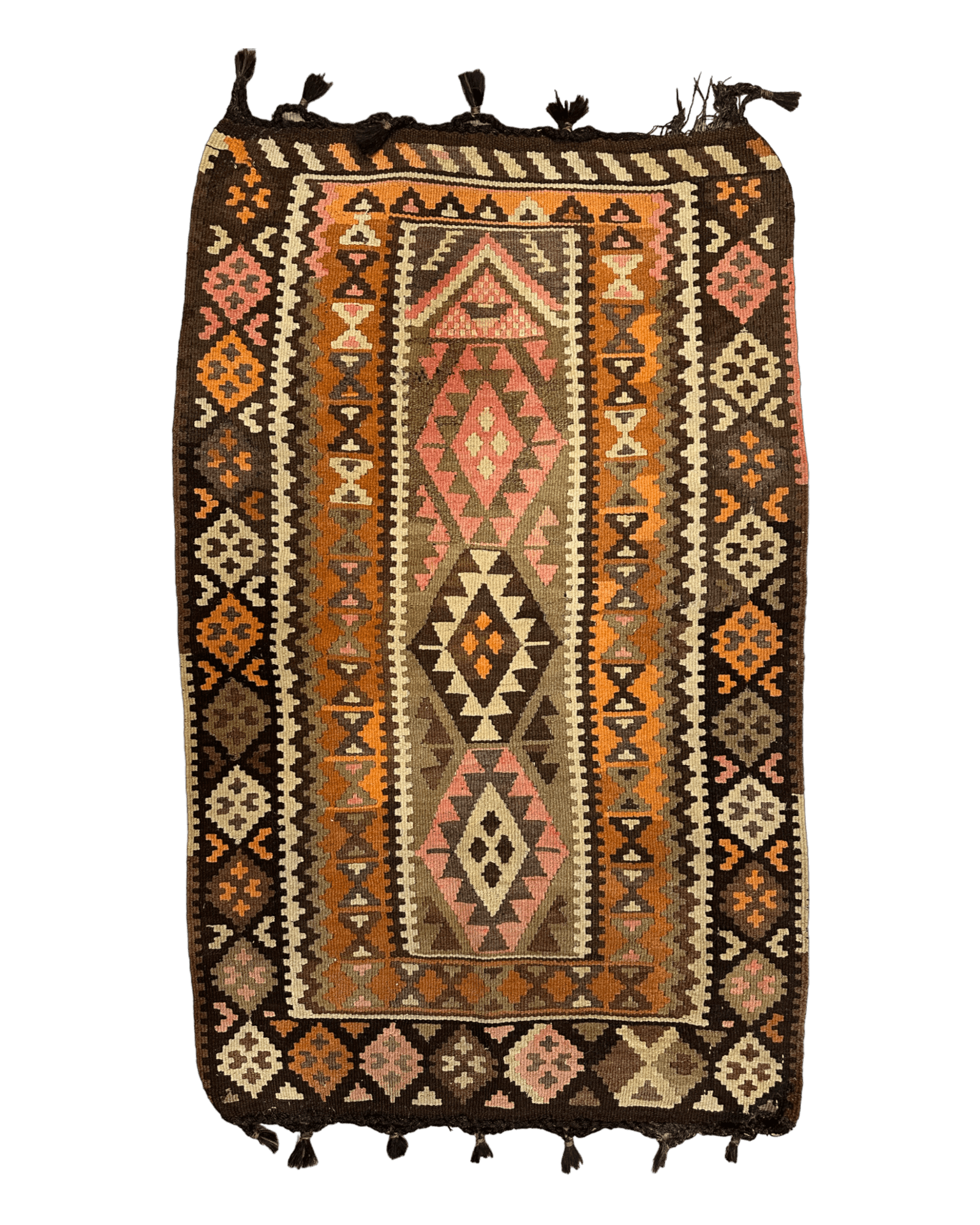 Vintage Persian Tribal Qashqai Kilim Rug 3’ x 5’