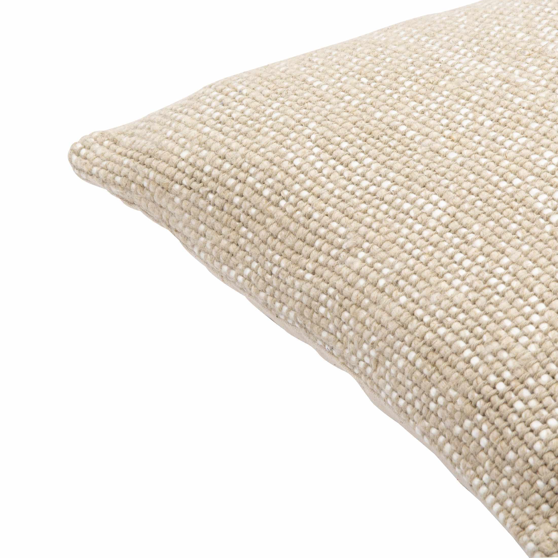 Evan Oatmeal Square Throw Pillow-1