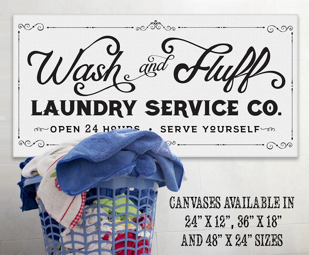 Wash & Fluff Laundry - Canvas