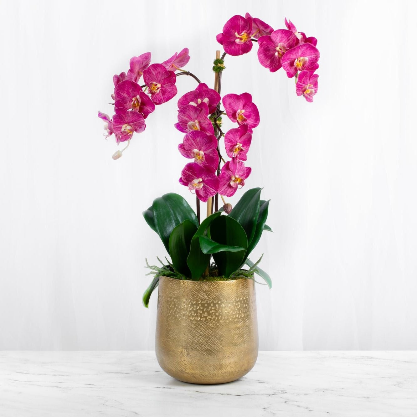 Artificial Orchid Arrangement | Tall Orchid Centerpiece-0