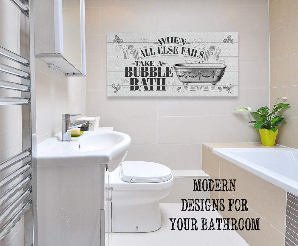 When All Else Fails Take A Bubble Bath - Canvas