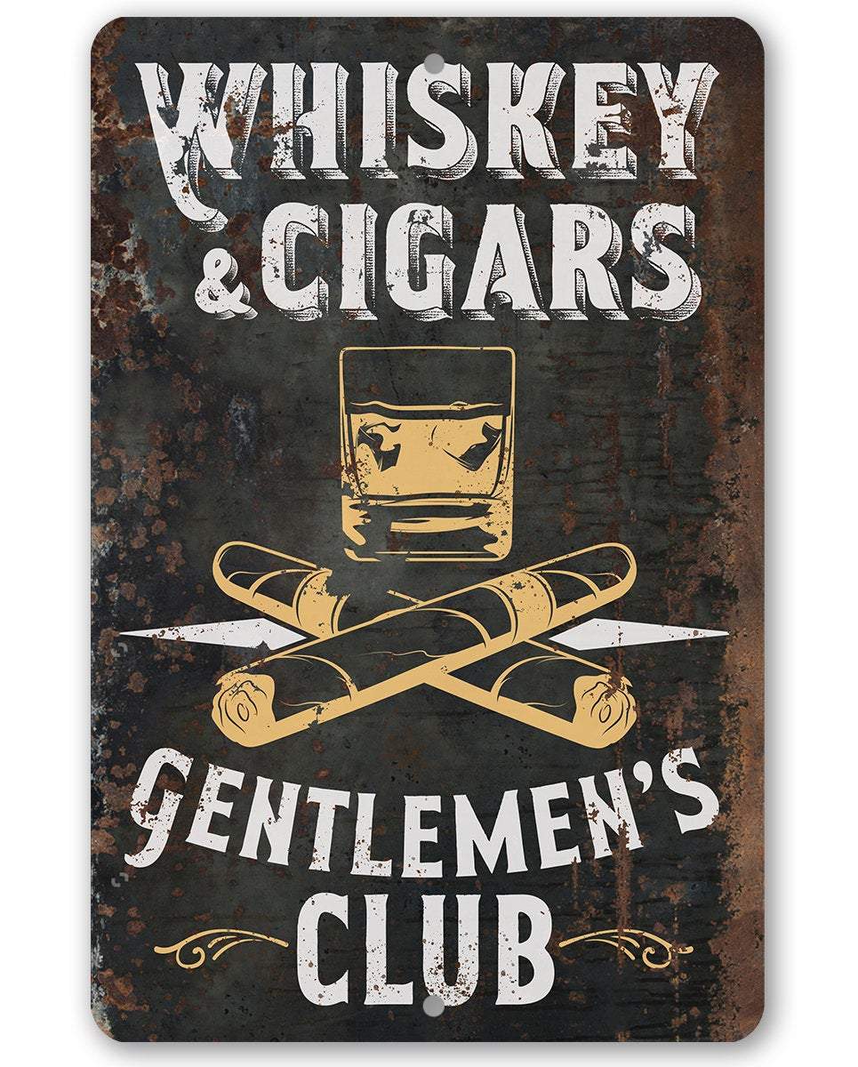 Whiskey & Cigars - Metal Sign