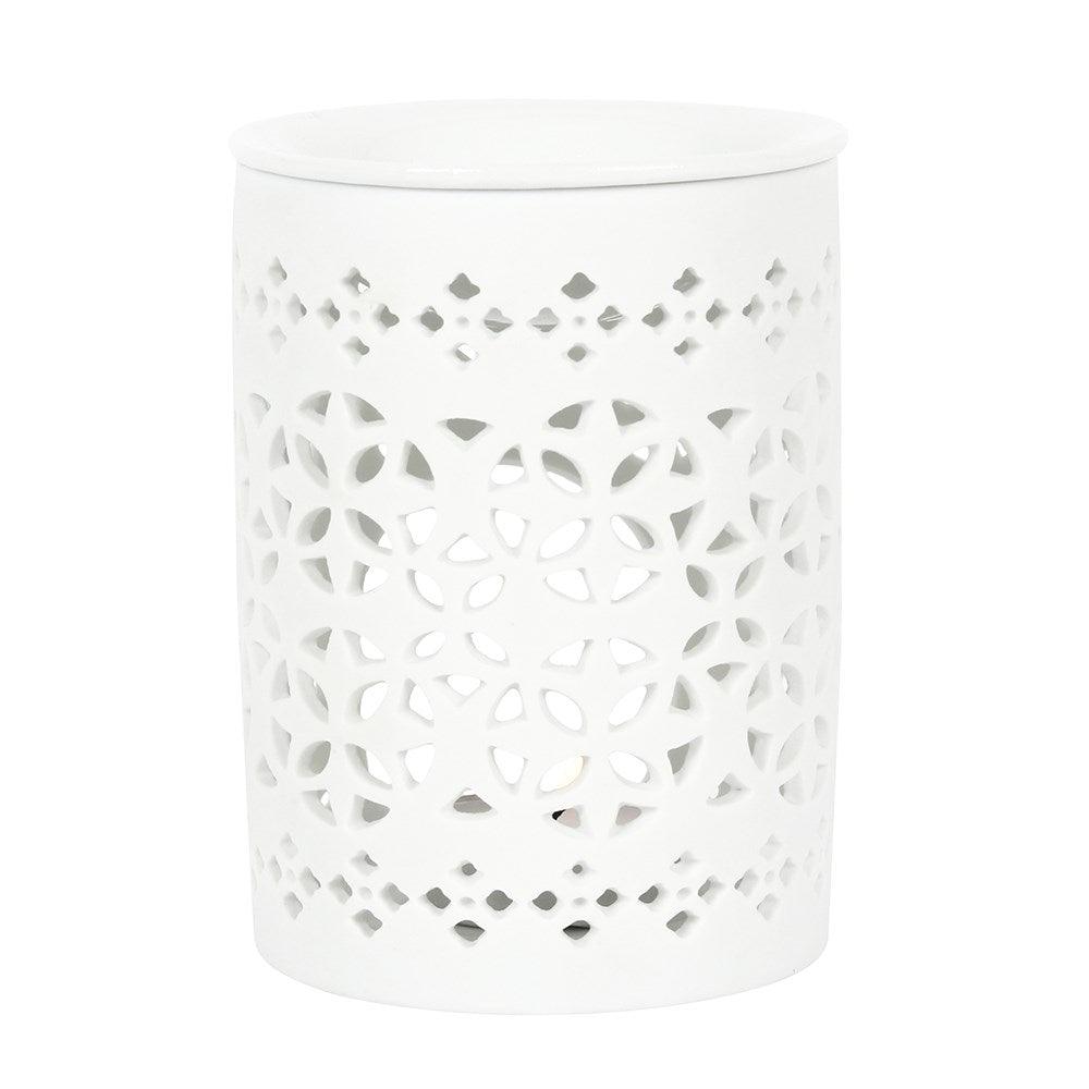 WHITE MATTE CUT OUT OIL / WAX MELT TEALIGHT BURNER - PRHOMZ