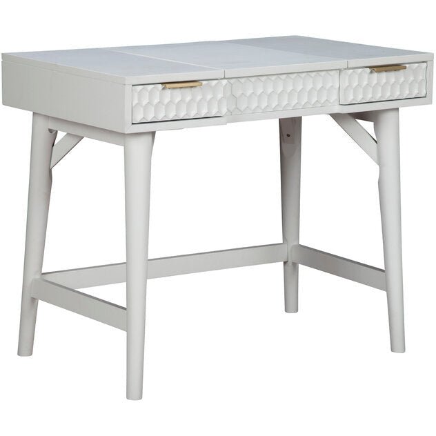White Pearl Bedroom Vanity Desk