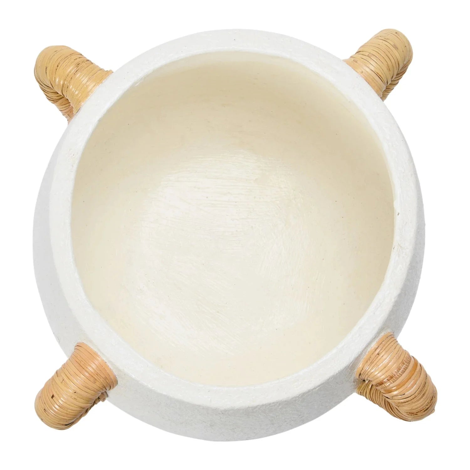 Wren Terracotta Planter with Rattan Handles