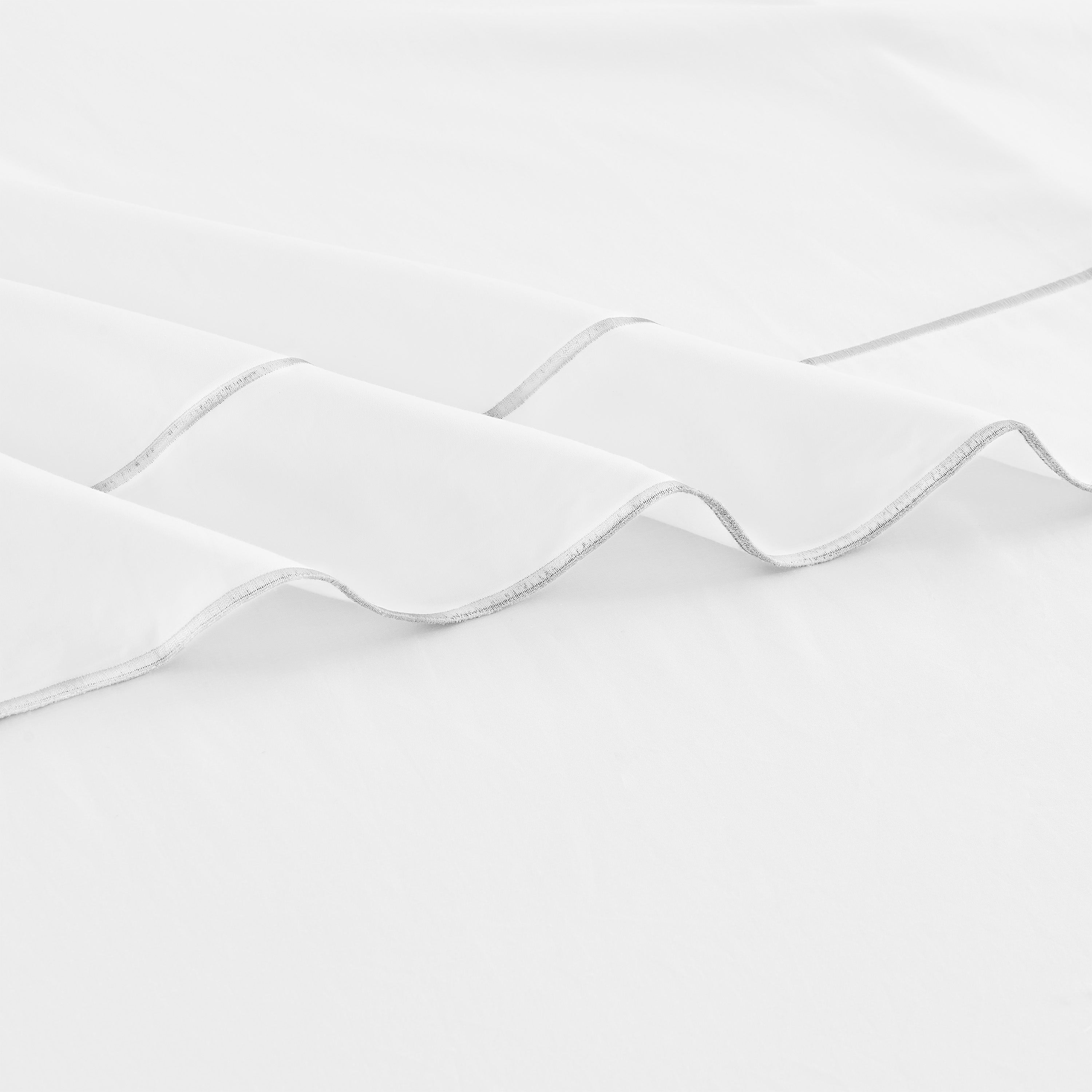 600 Thread Count Framed Sateen Embroidered Cotton Sheet Set