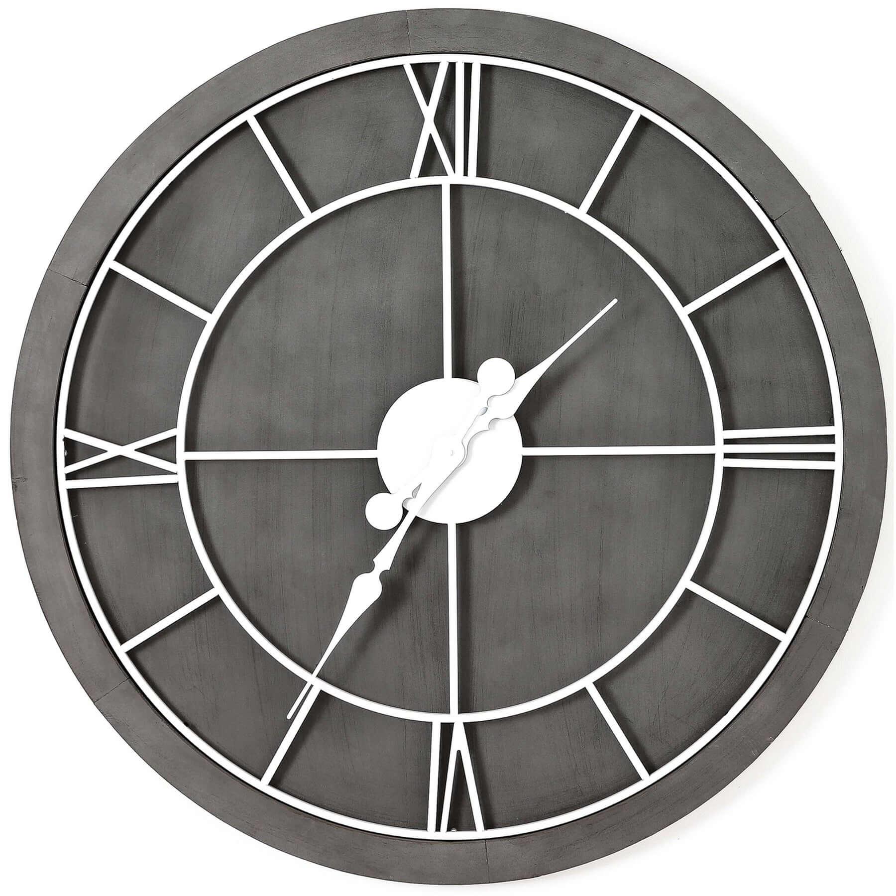 Williston Grey Wall Clock 60cm x 60cm - PRHOMZ