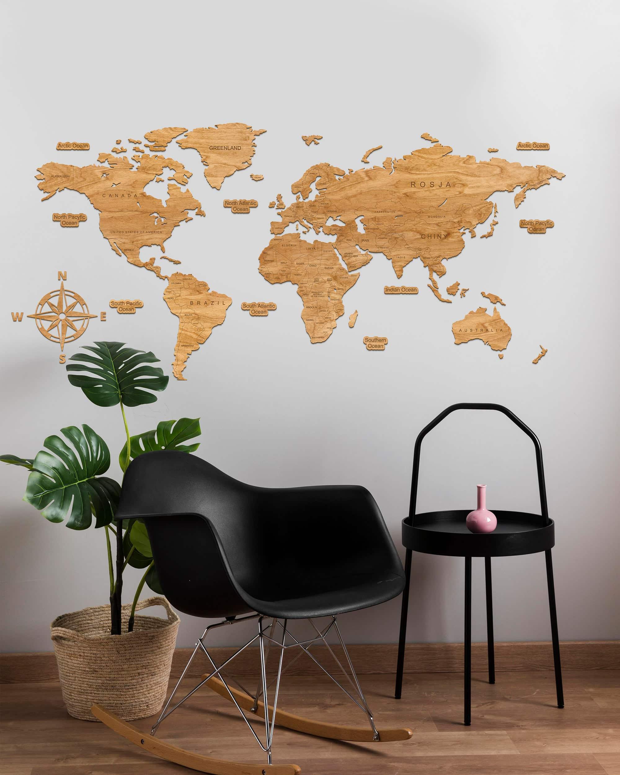 Wind rose on the wall art - PRHOMZ