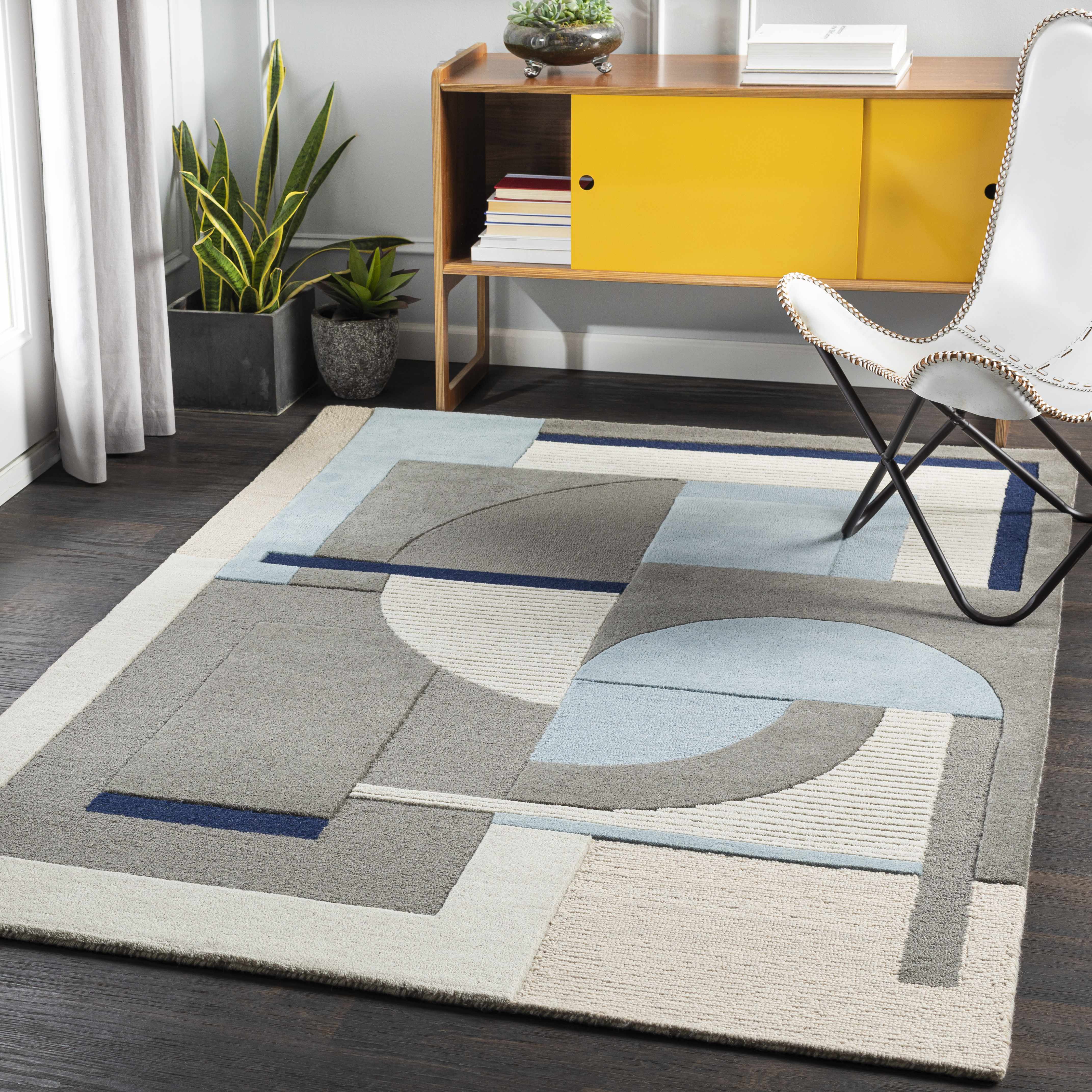 Wingrave Modern Wool Carpet Area Rug - Clearance-0