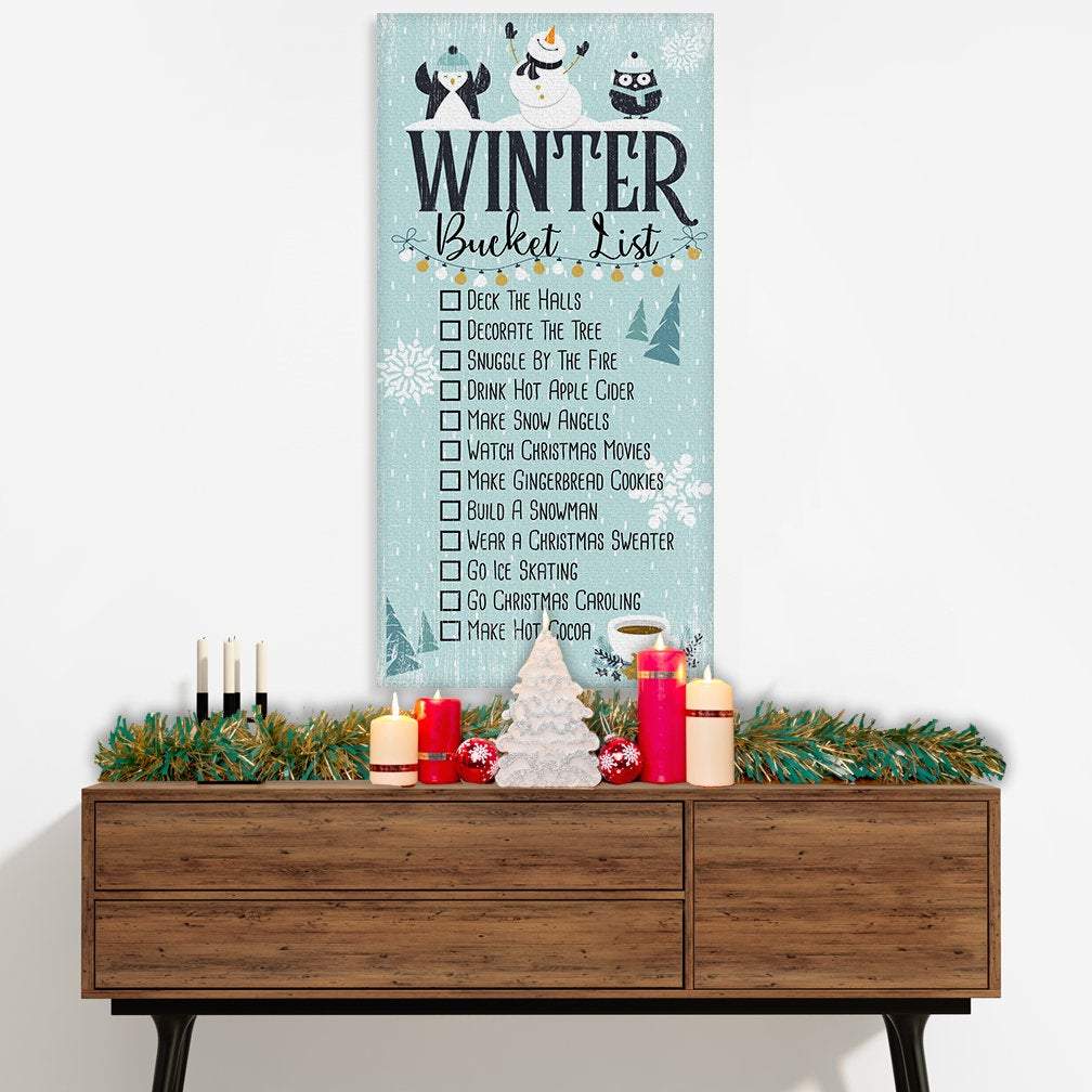Winter Bucket List - Canvas