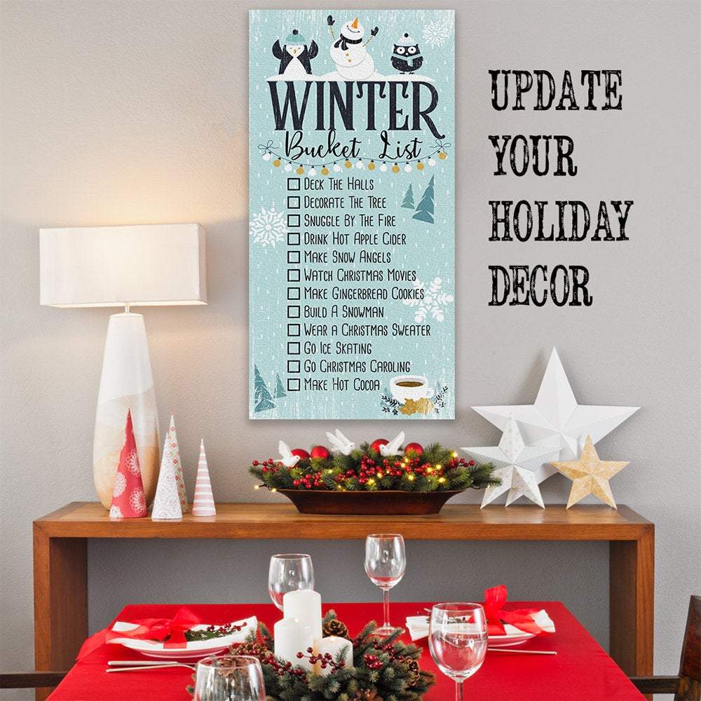 Winter Bucket List - Canvas