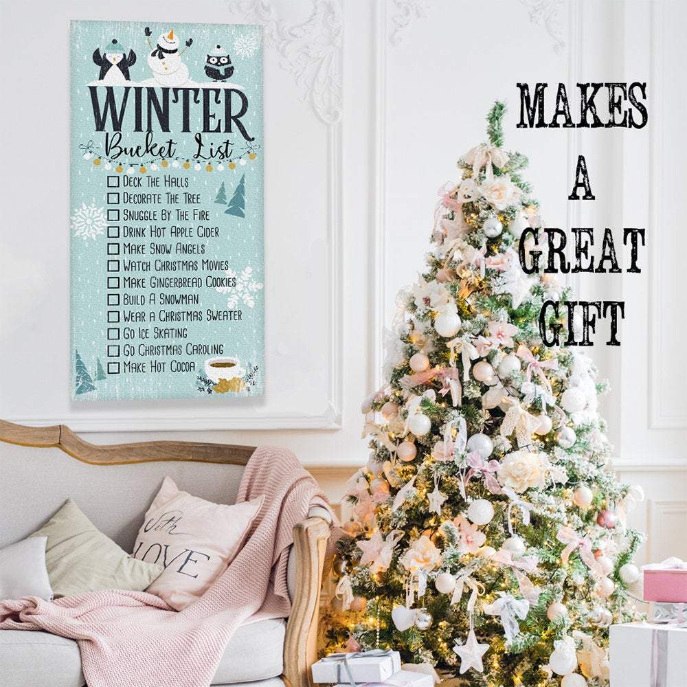 Winter Bucket List - Canvas