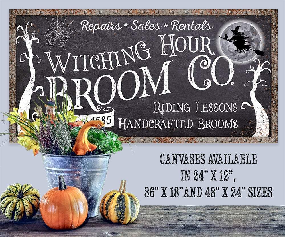 Witching Hour Broom - Canvas
