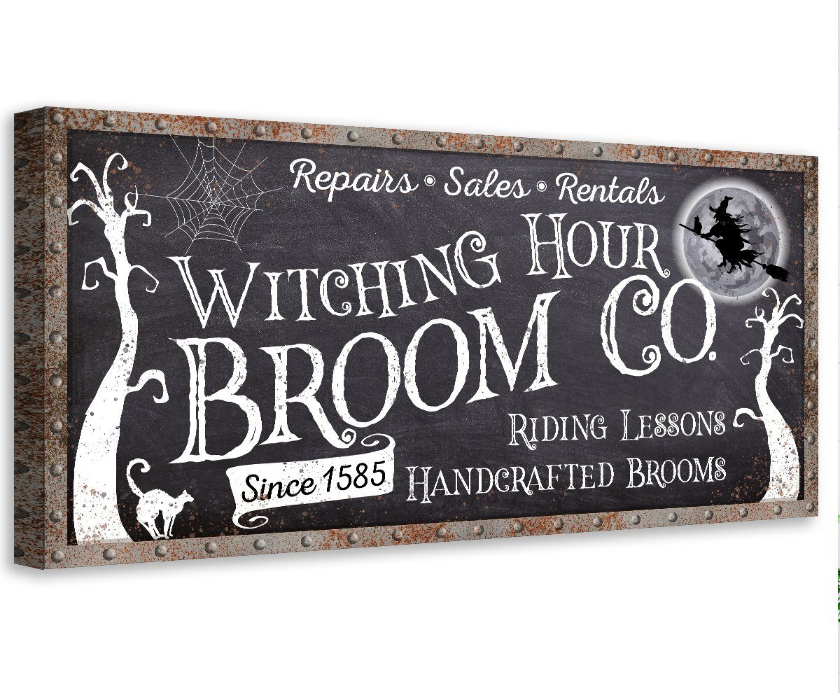 Witching Hour Broom - Canvas