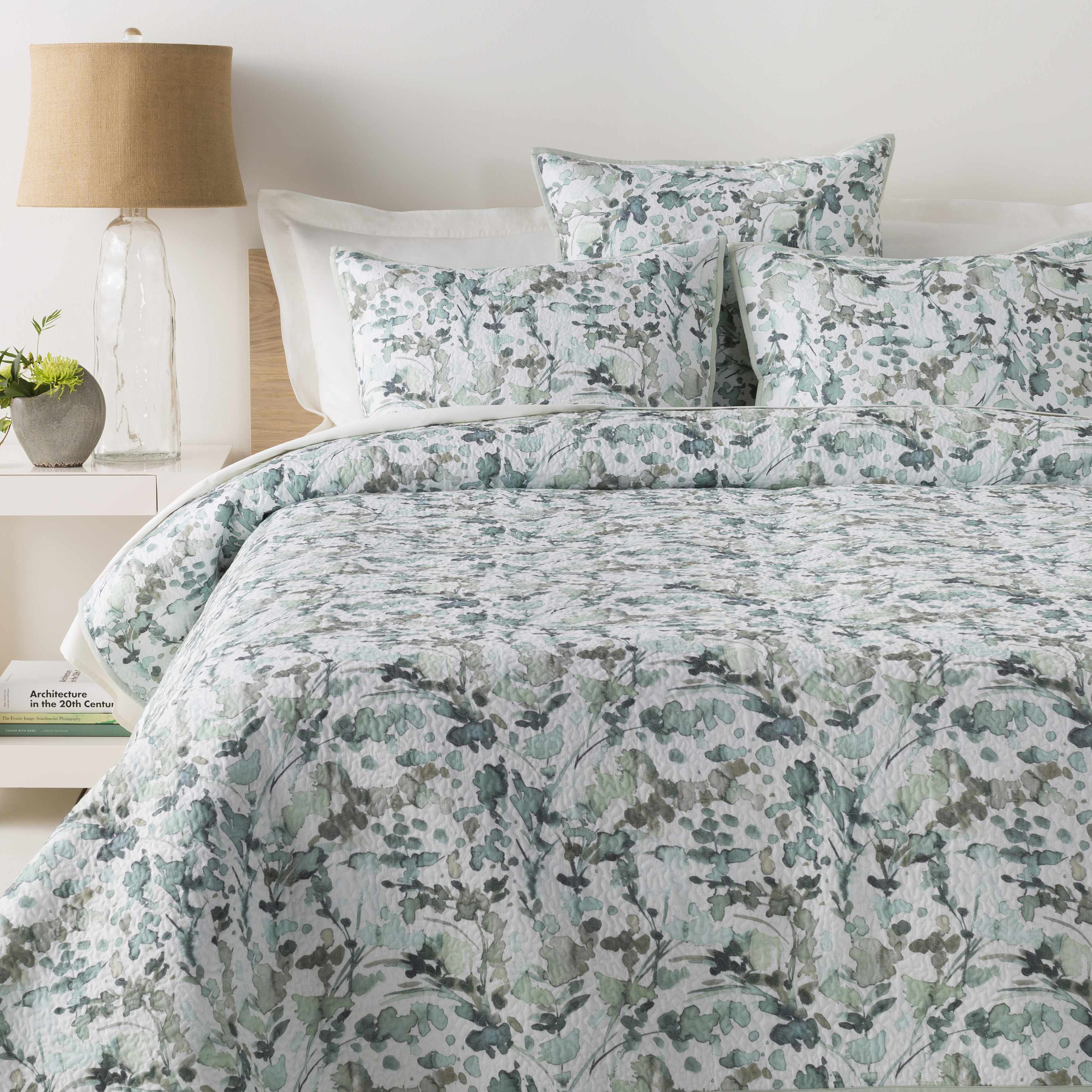 Walkerville Floral Blue-Green Bedding Set-0