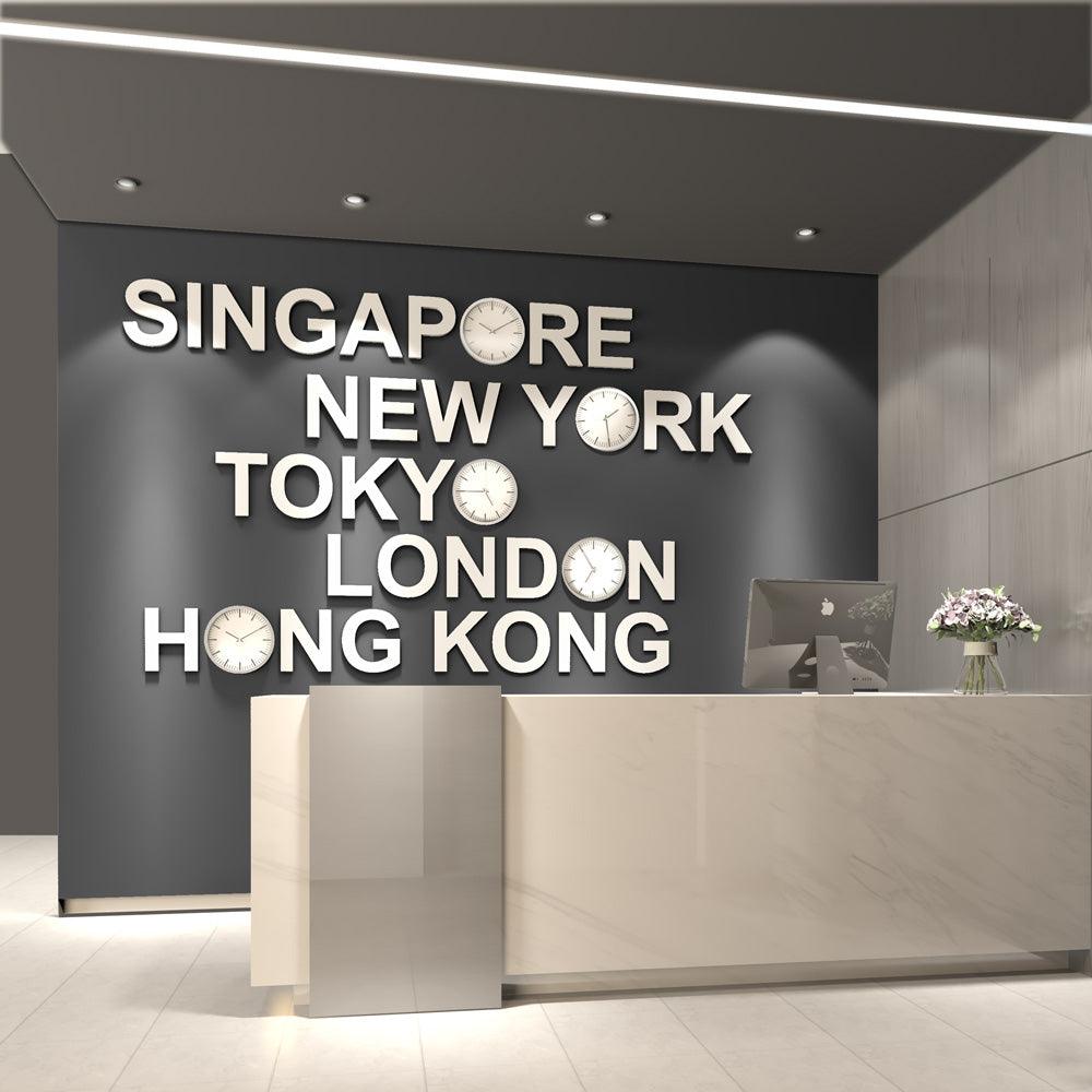Custom Time Zones Office Decor 3D - PRHOMZ