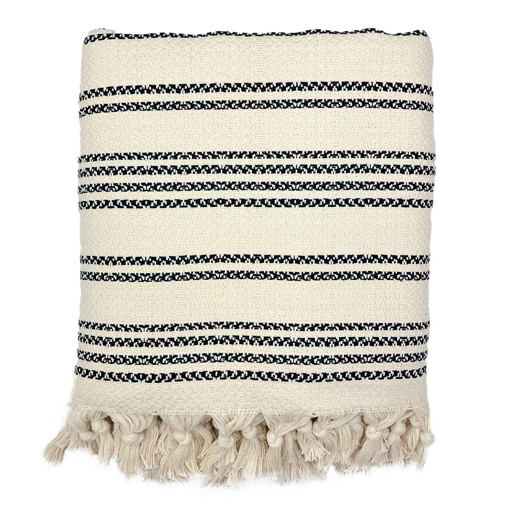 Woven Stripe Turkish Throw - PRHOMZ
