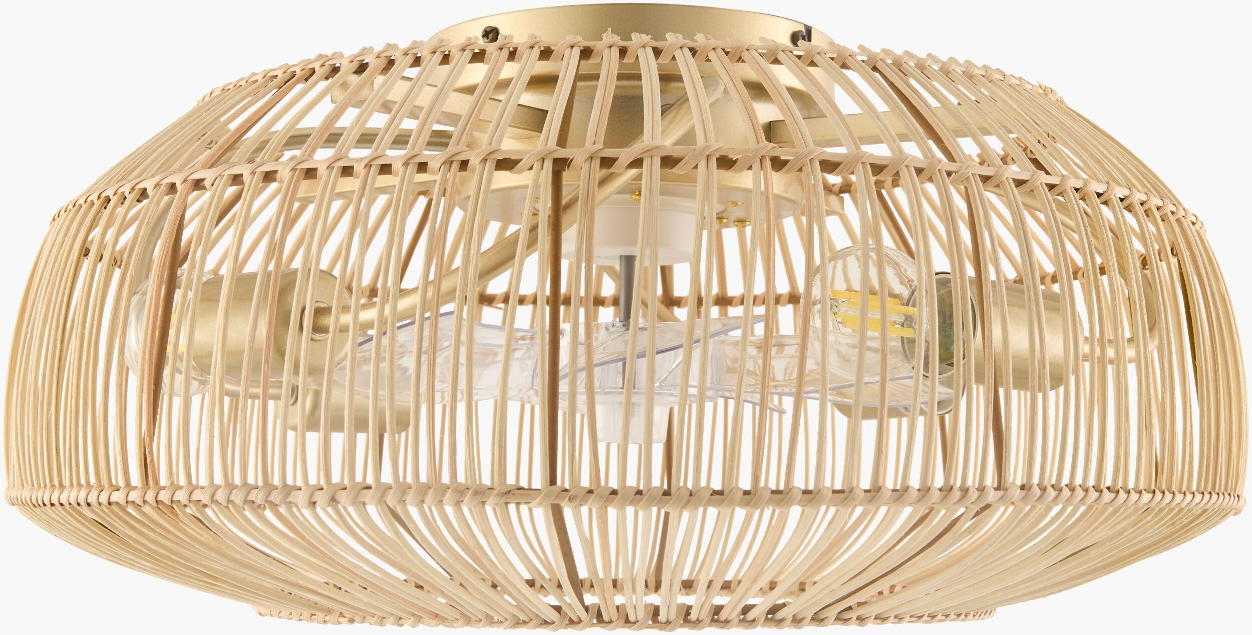 Orange Coastal Chandelier with rattan details for dining or living rooms-0