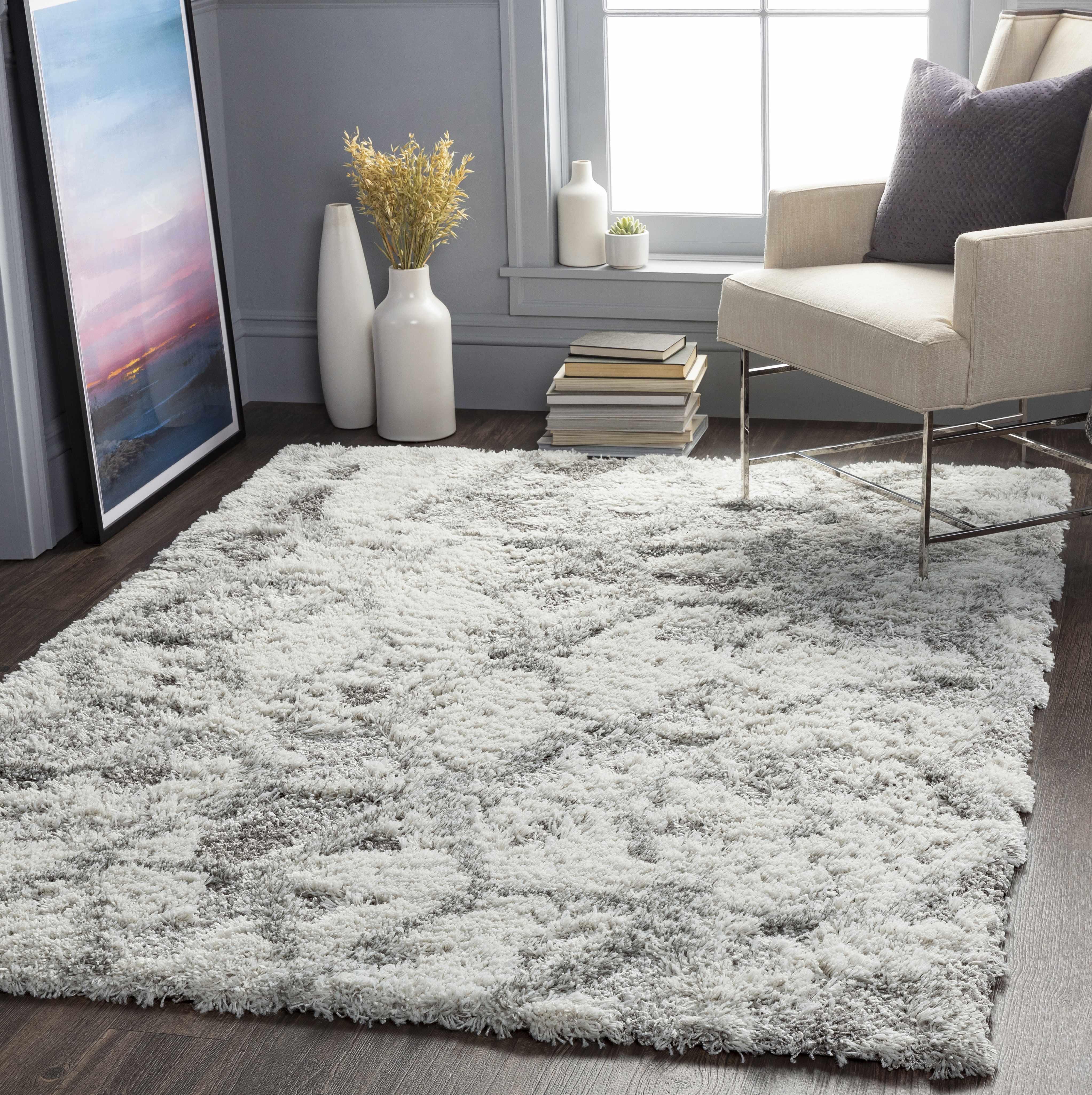 Wynant Gray Tones Plush Rug - PRHOMZ