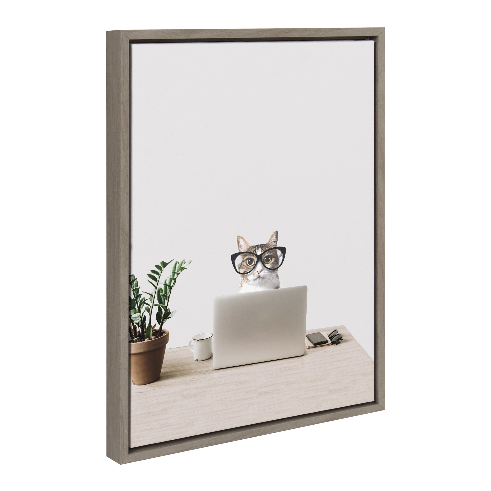 Sylvie I’m Cathy, I work in Accounting Framed Canvas by The Creative Bunch Studio