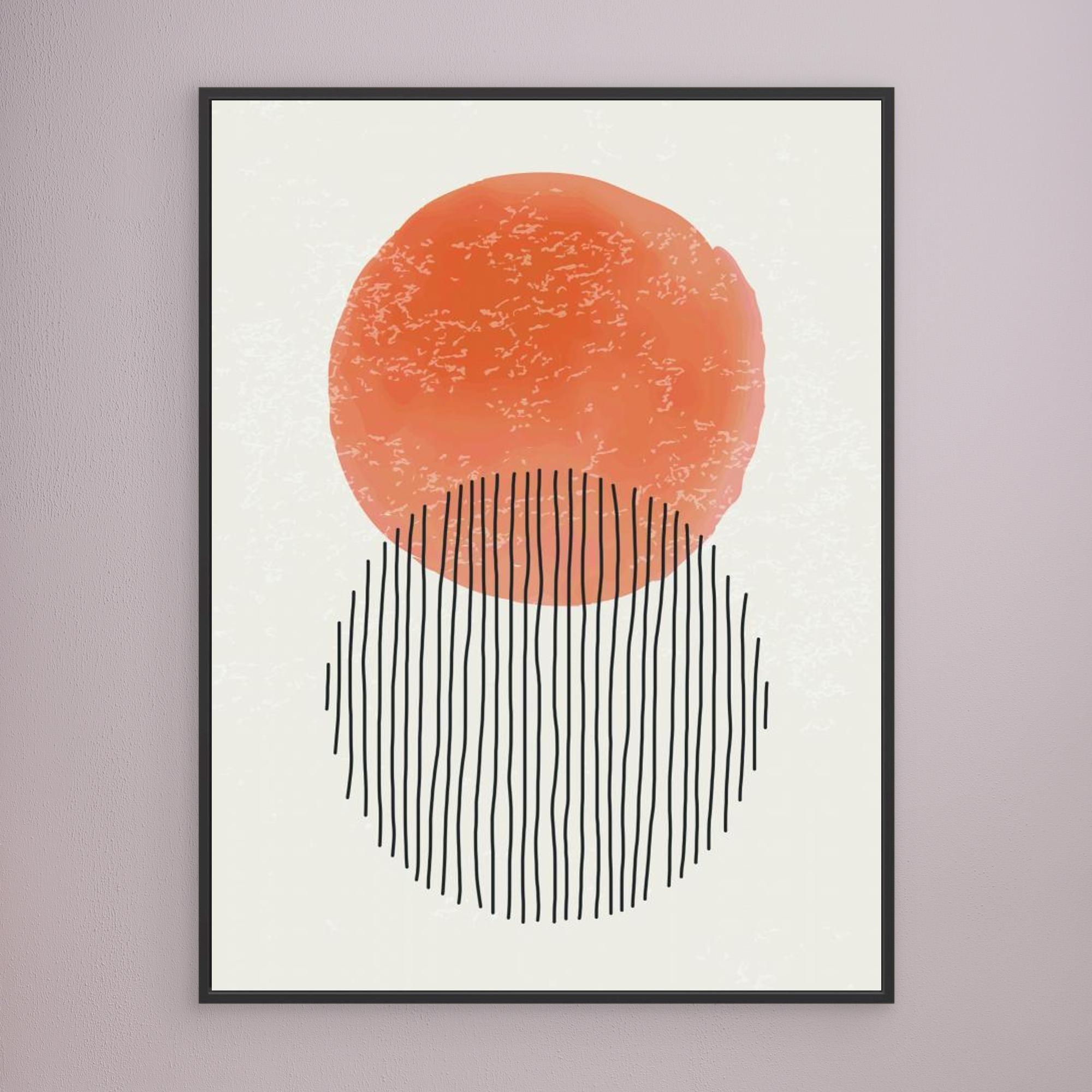 Orange Watercolor Shapes Series #3 by Jay Stanley