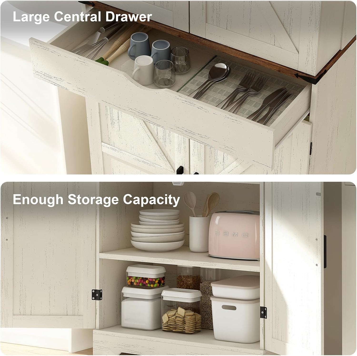 Yanosaku SC001 72'' Tall Kitchen Storage Pantry Cabinet-4