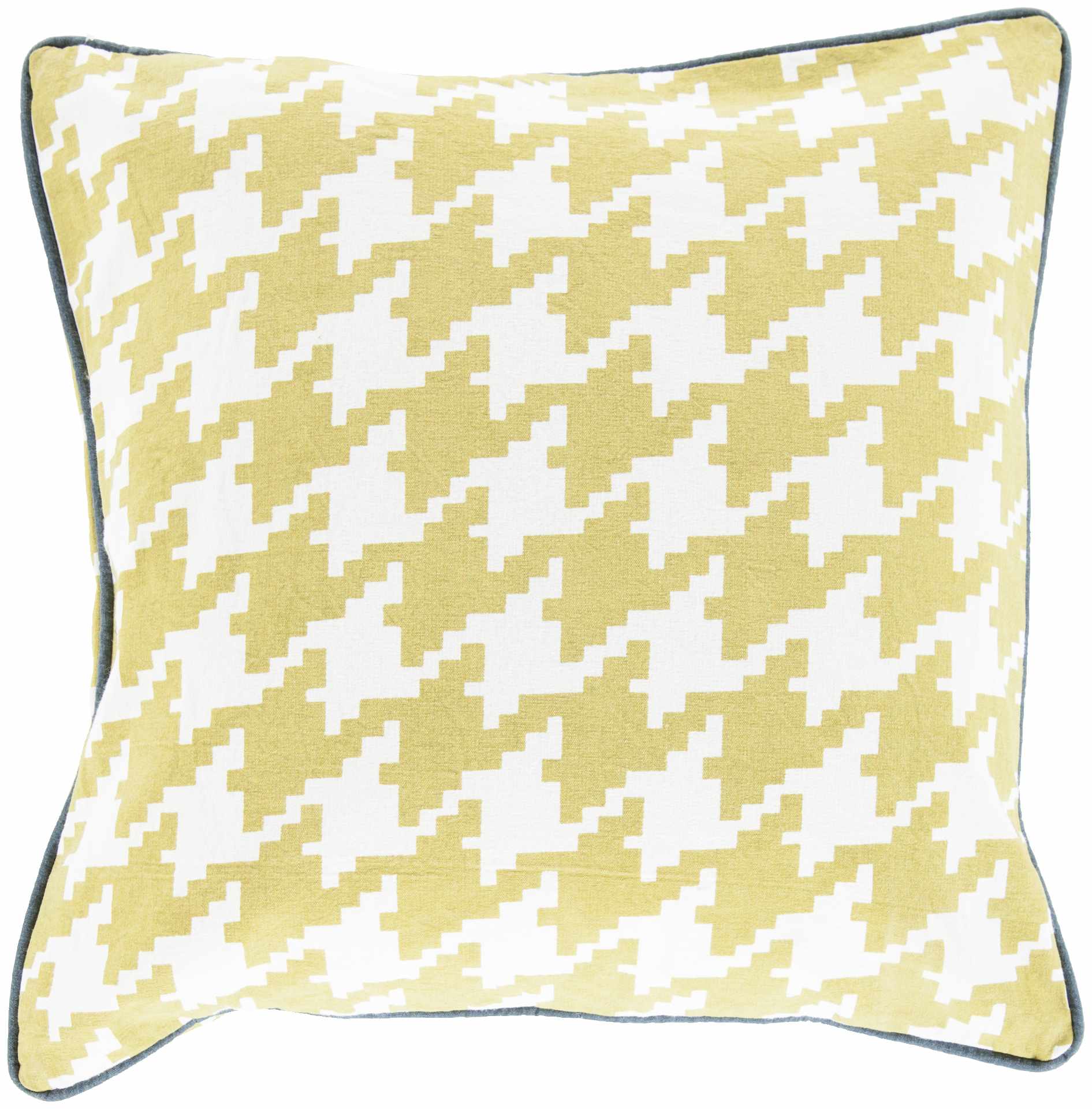Yaroomba Yellow Houndstooth Throw Pillow - Clearance-0
