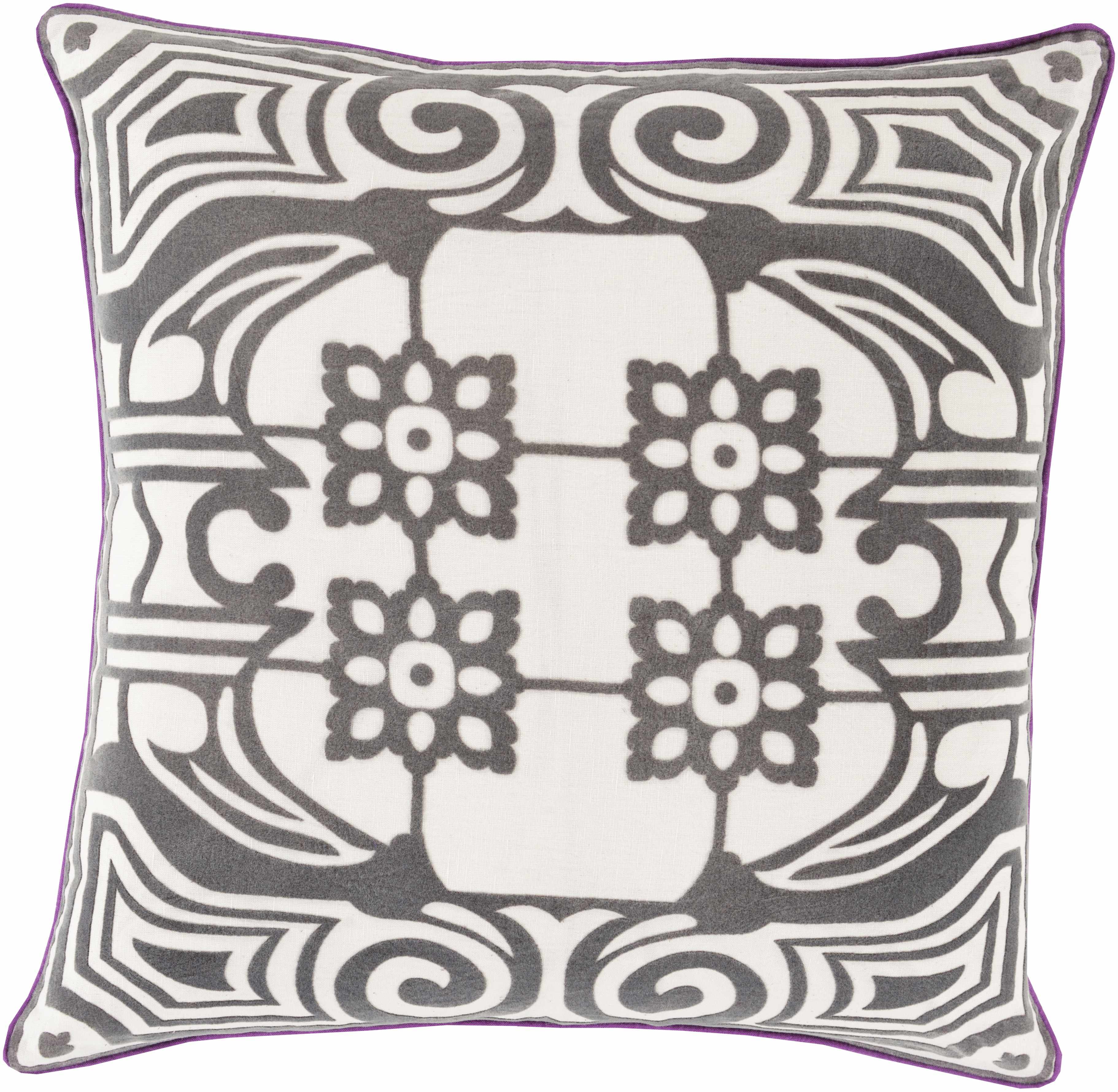 Yarralumla Art Deco Gray Pattern Throw Pillow - Clearance-0