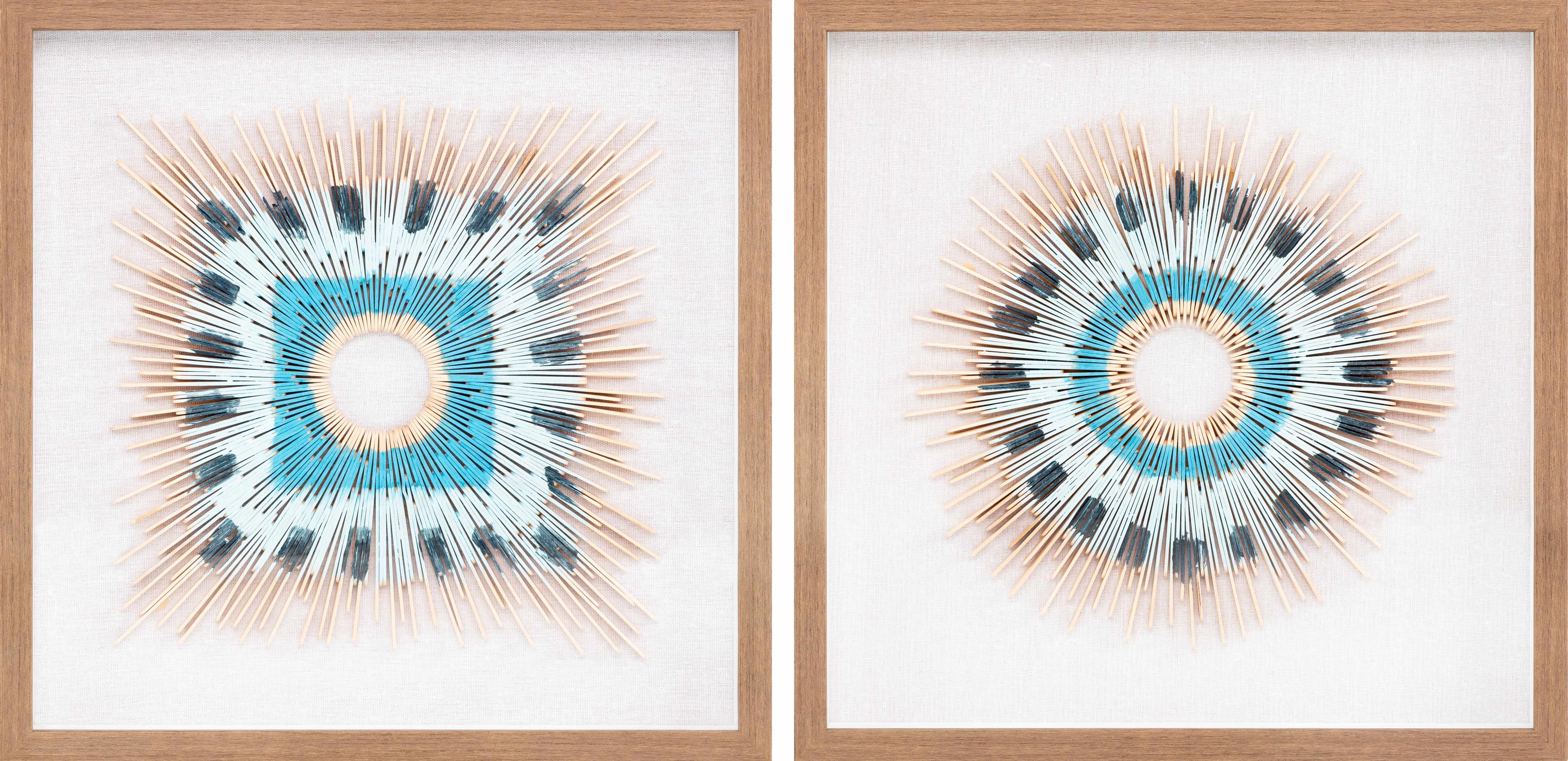 Yenice Natural Wood Geometric Wall Art Set Of Two-0