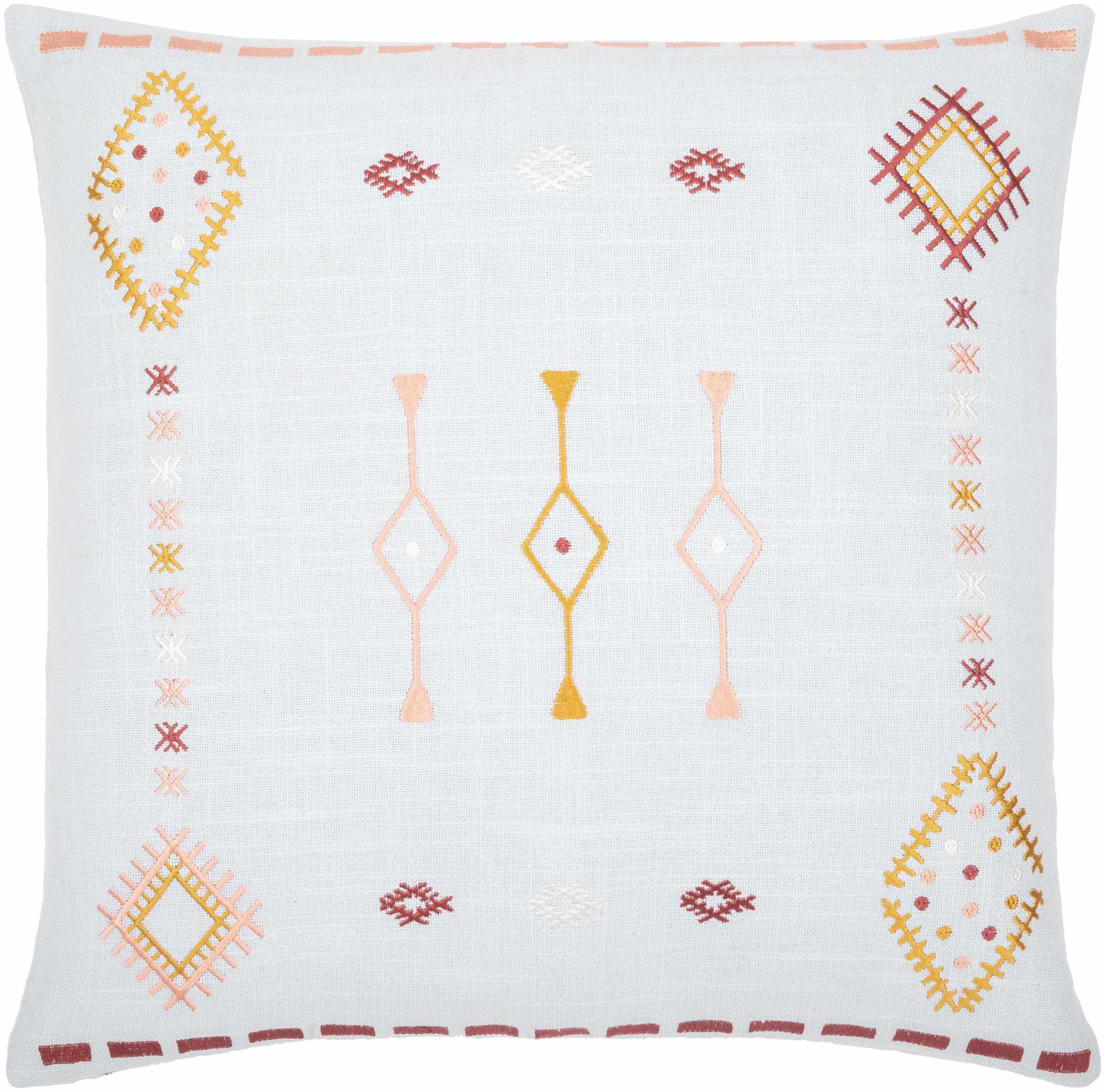 Zada White Geometric Pattern Throw Pillow - Clearance - PRHOMZ