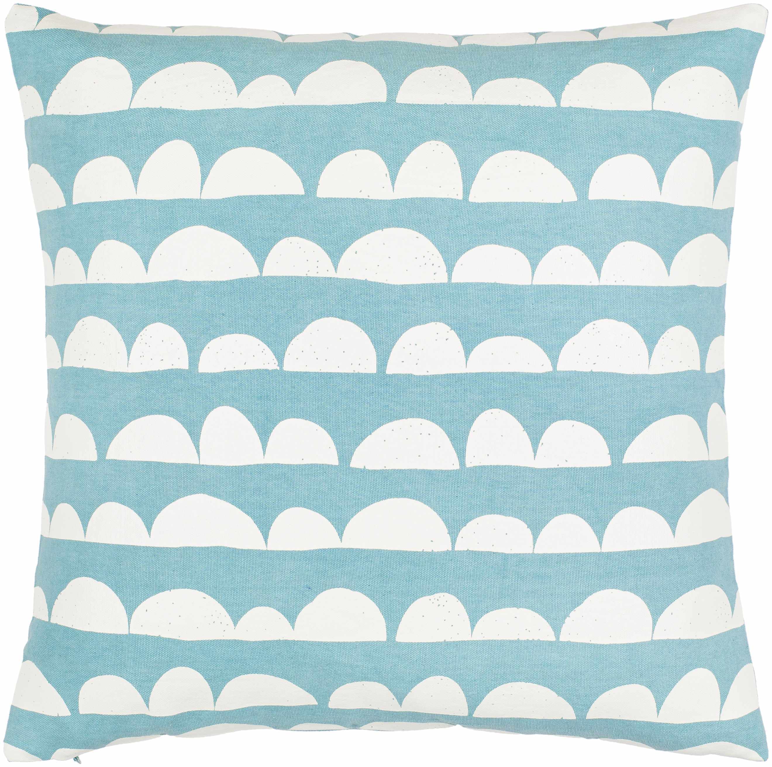 Zastron Sky Blue Waves Throw Pillow - Clearance-0