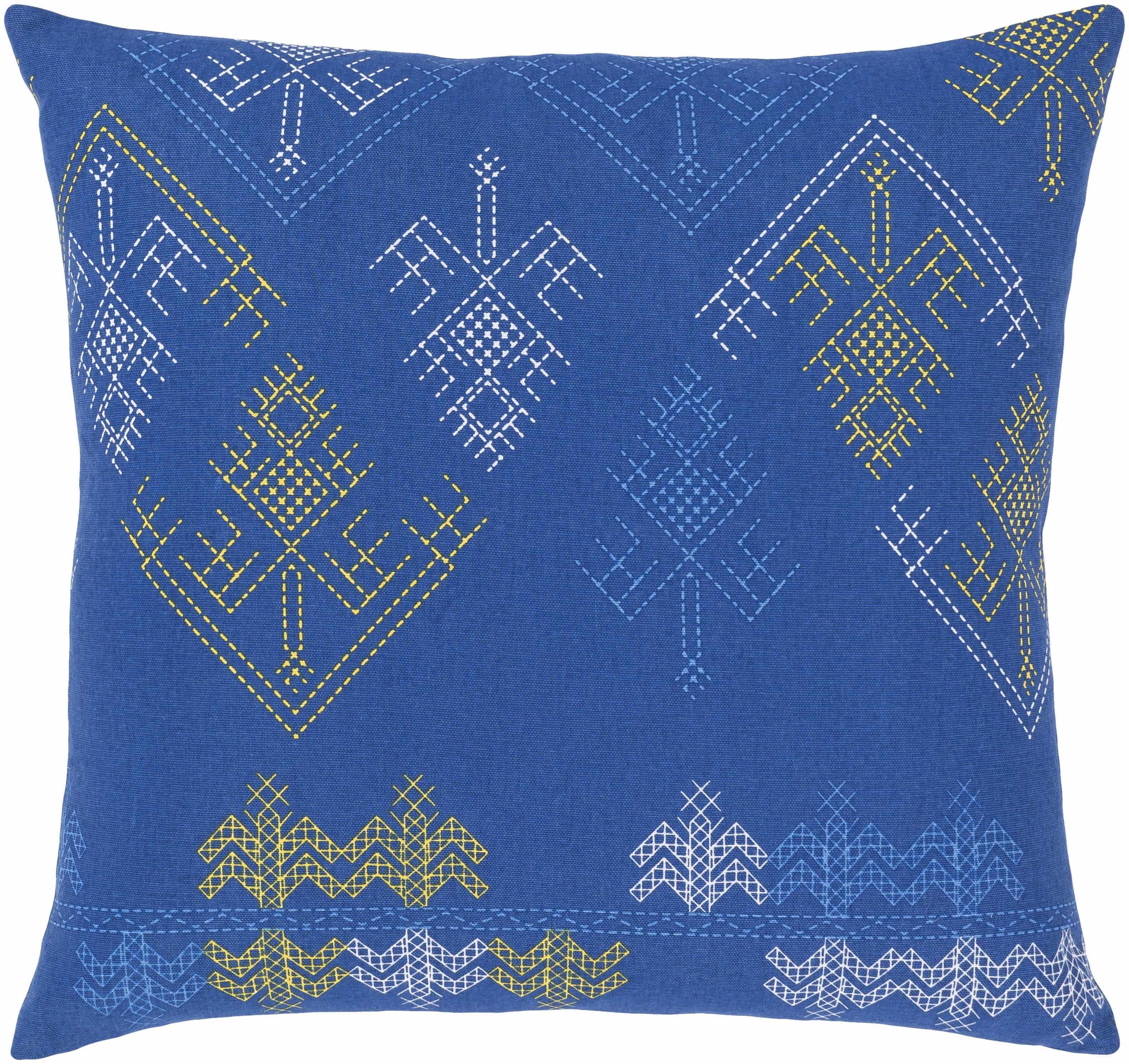 Zebulon Blue Geometric Square Throw Pillow - Clearance - PRHOMZ
