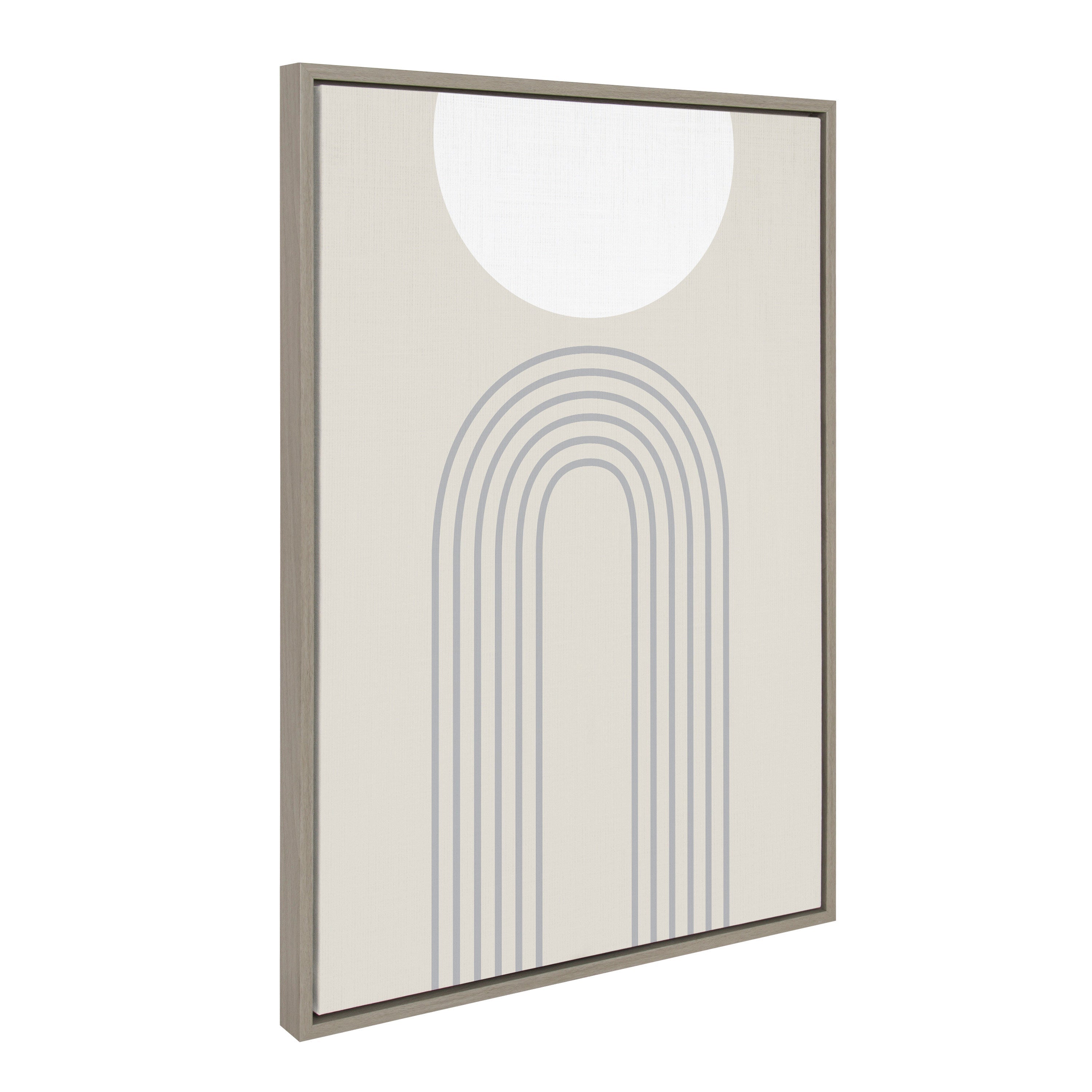 Sylvie Full Moon over the Mountain Top Framed Canvas by The Creative Bunch Studio