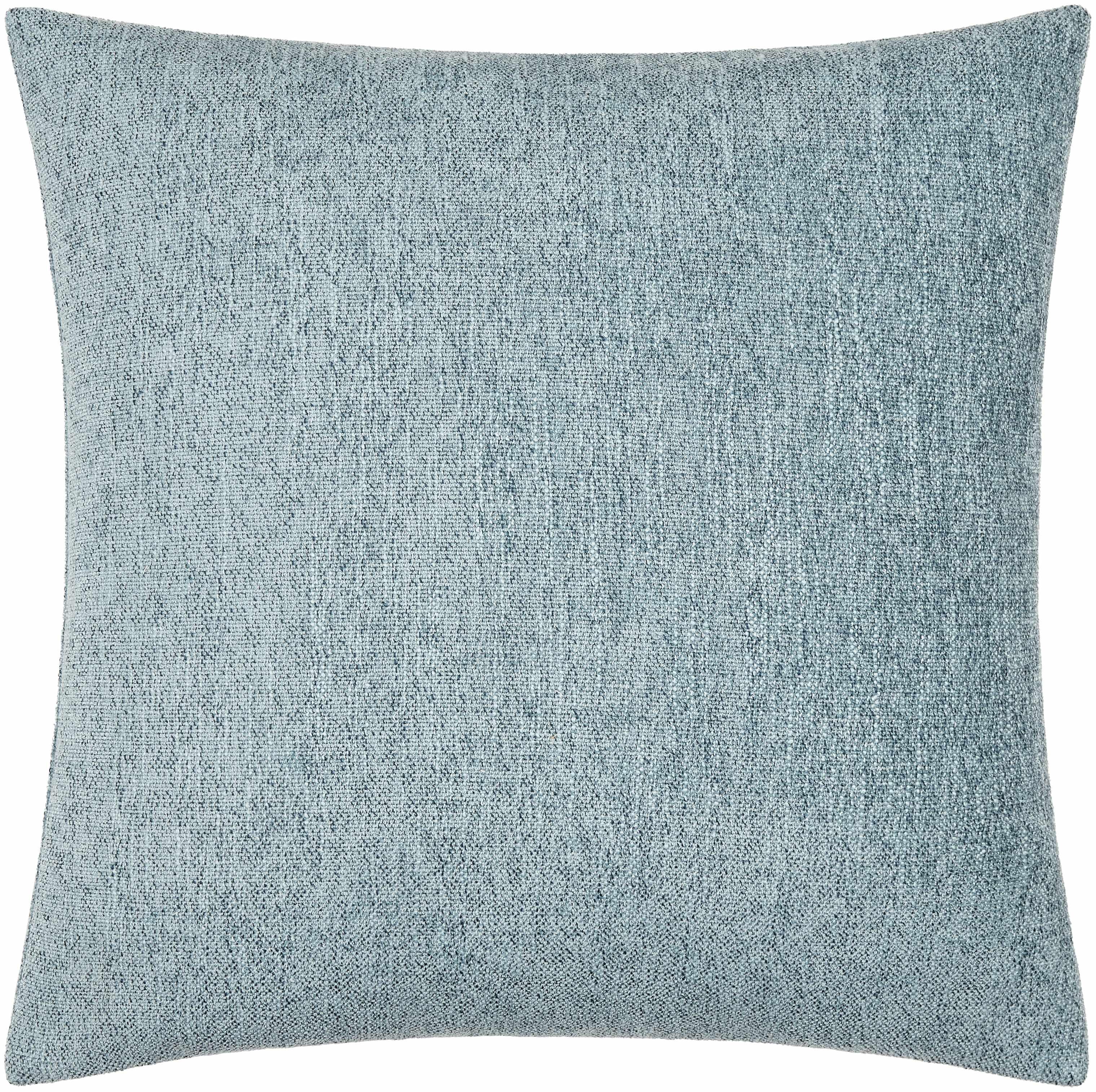 Zihna Sky Blue Textured Throw Pillow - PRHOMZ