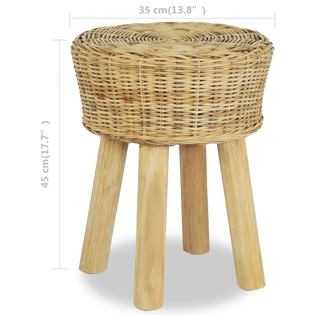 vidaXL Bar Stool Natural Rattan - PRHOMZ