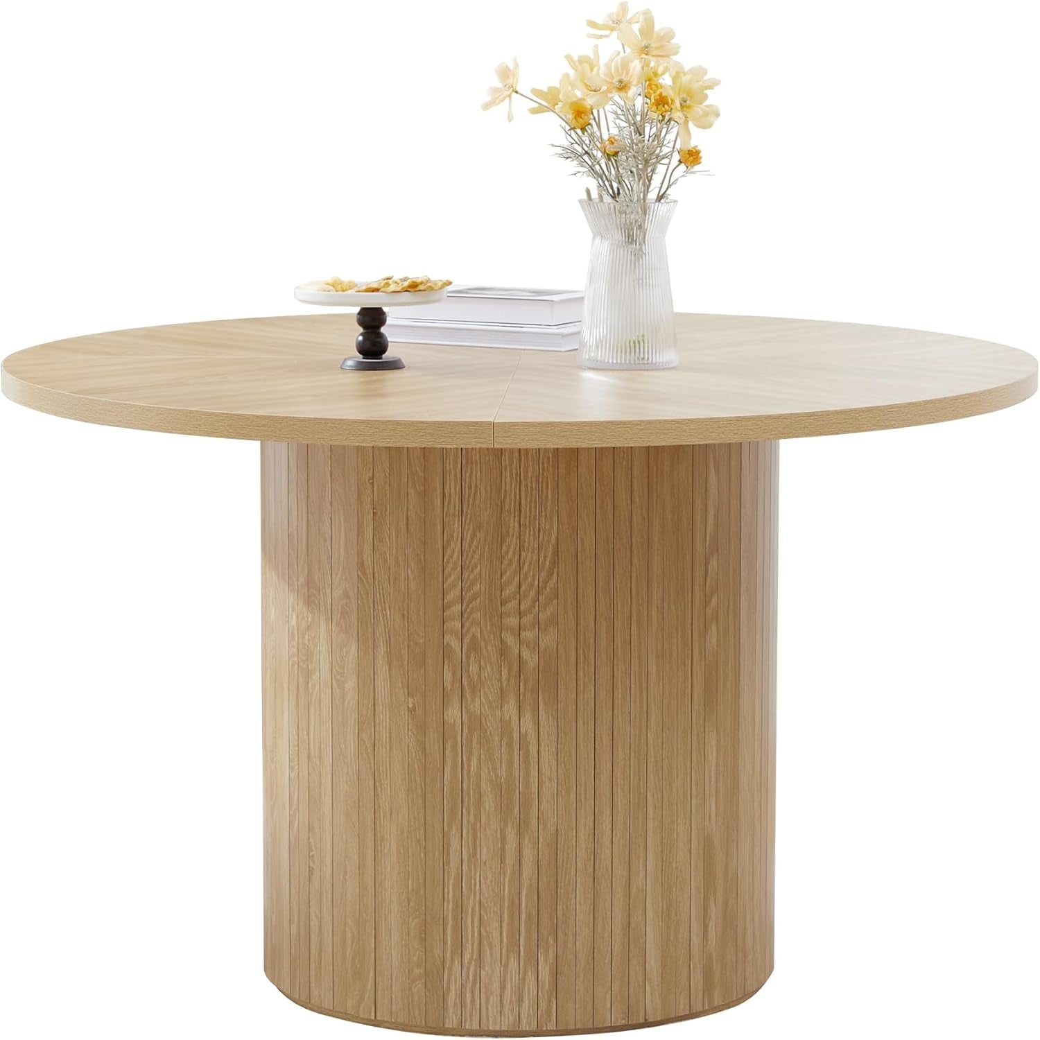 Round Dining Table For 4 47 Inch Modern Farmhouse Natural