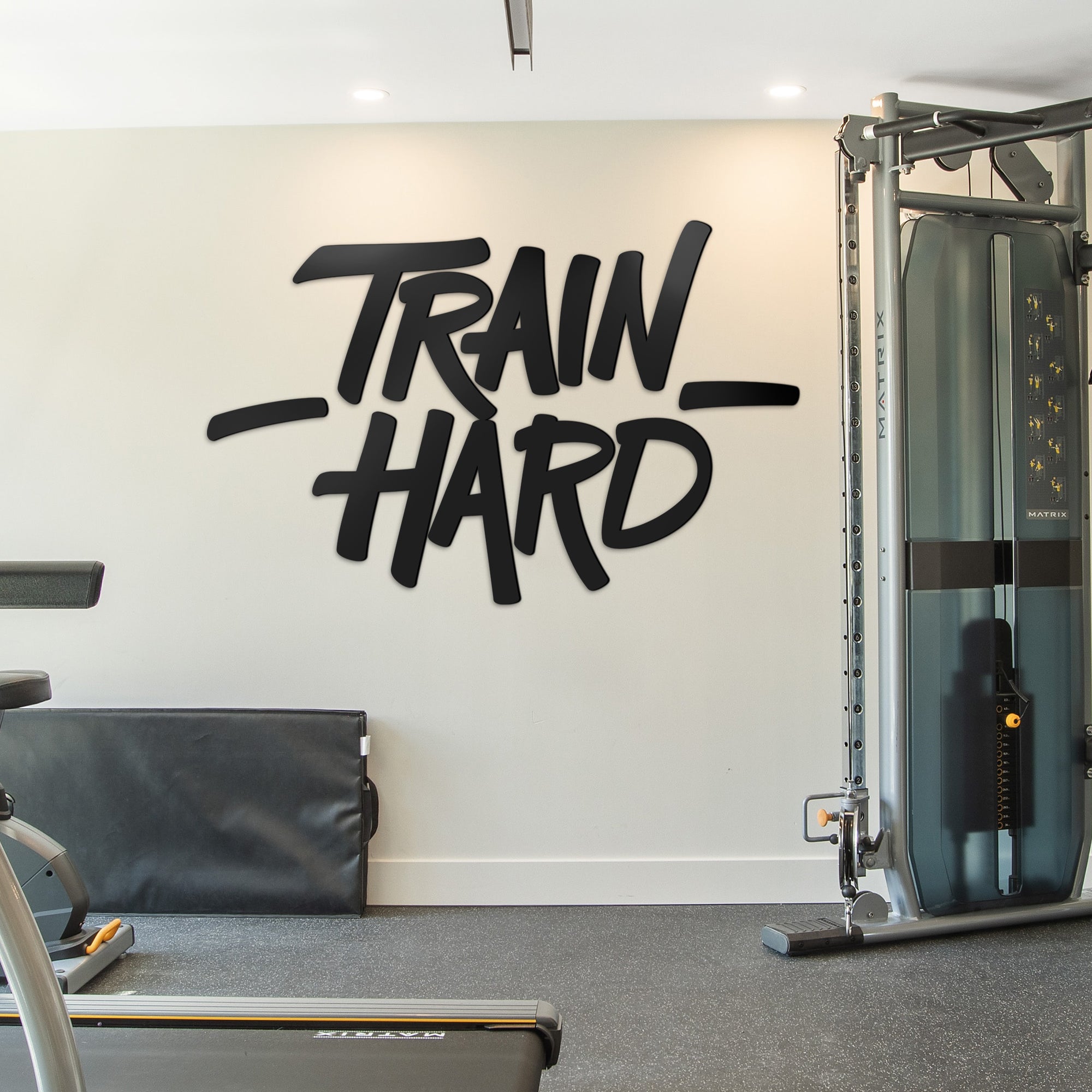 Train Hard 3D Gym Wall Decor-1