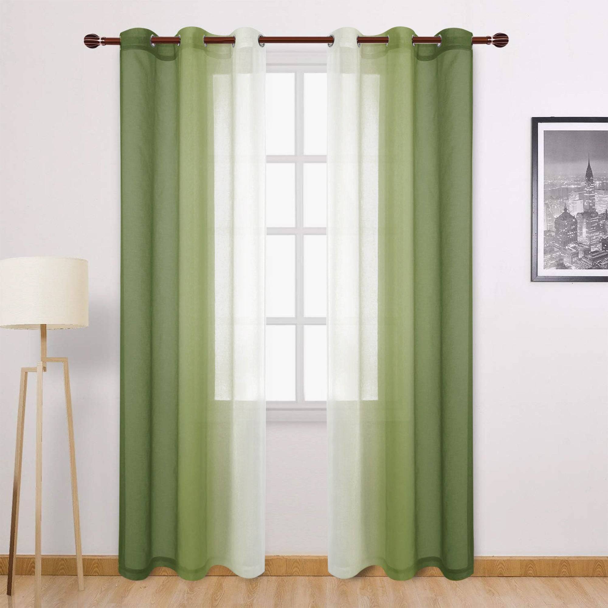 DWCN Ombre Sheer Curtains, Set of 2 Panels-8