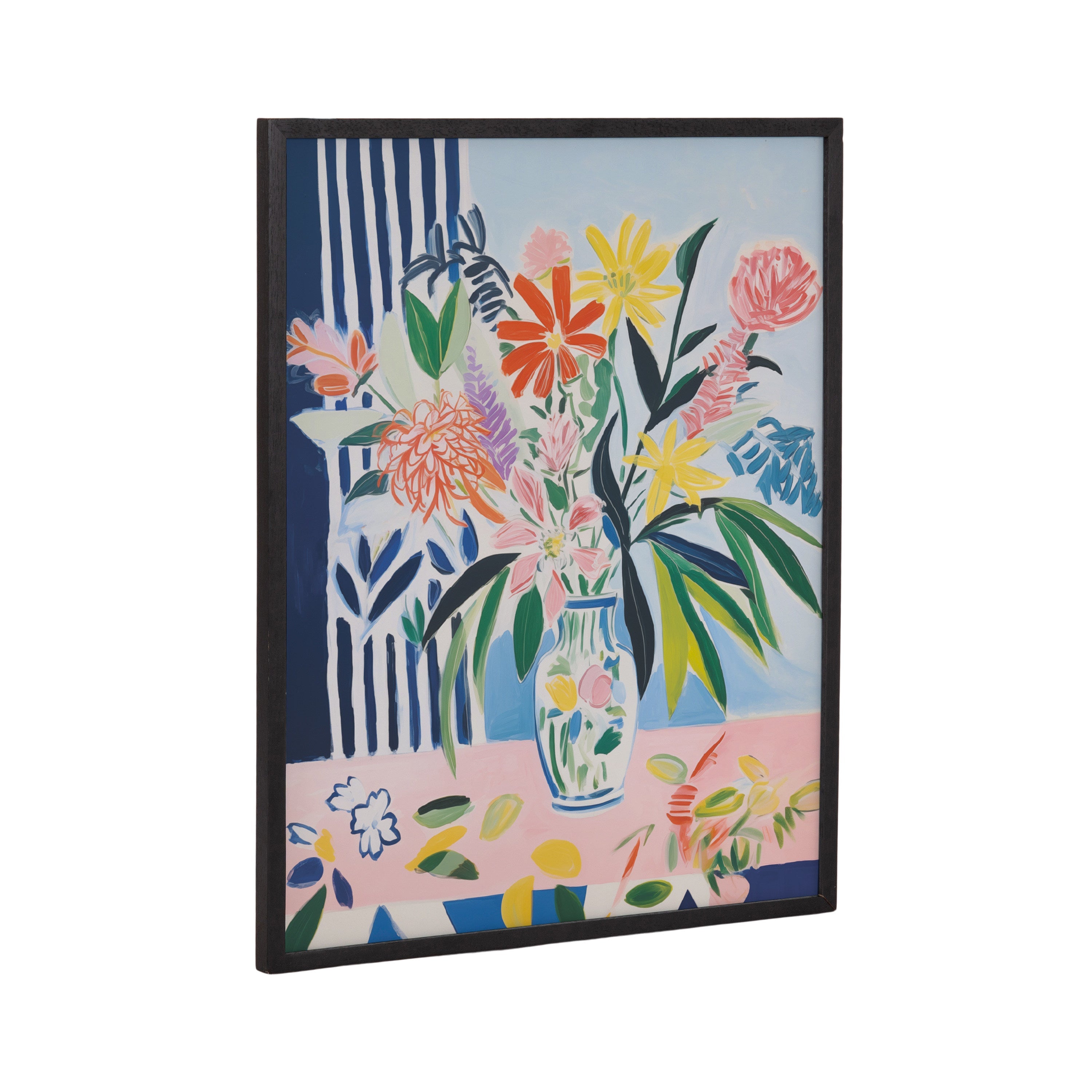 Gallery Cheerful Maximalist Flower Vase Print by The Creative Bunch Studio