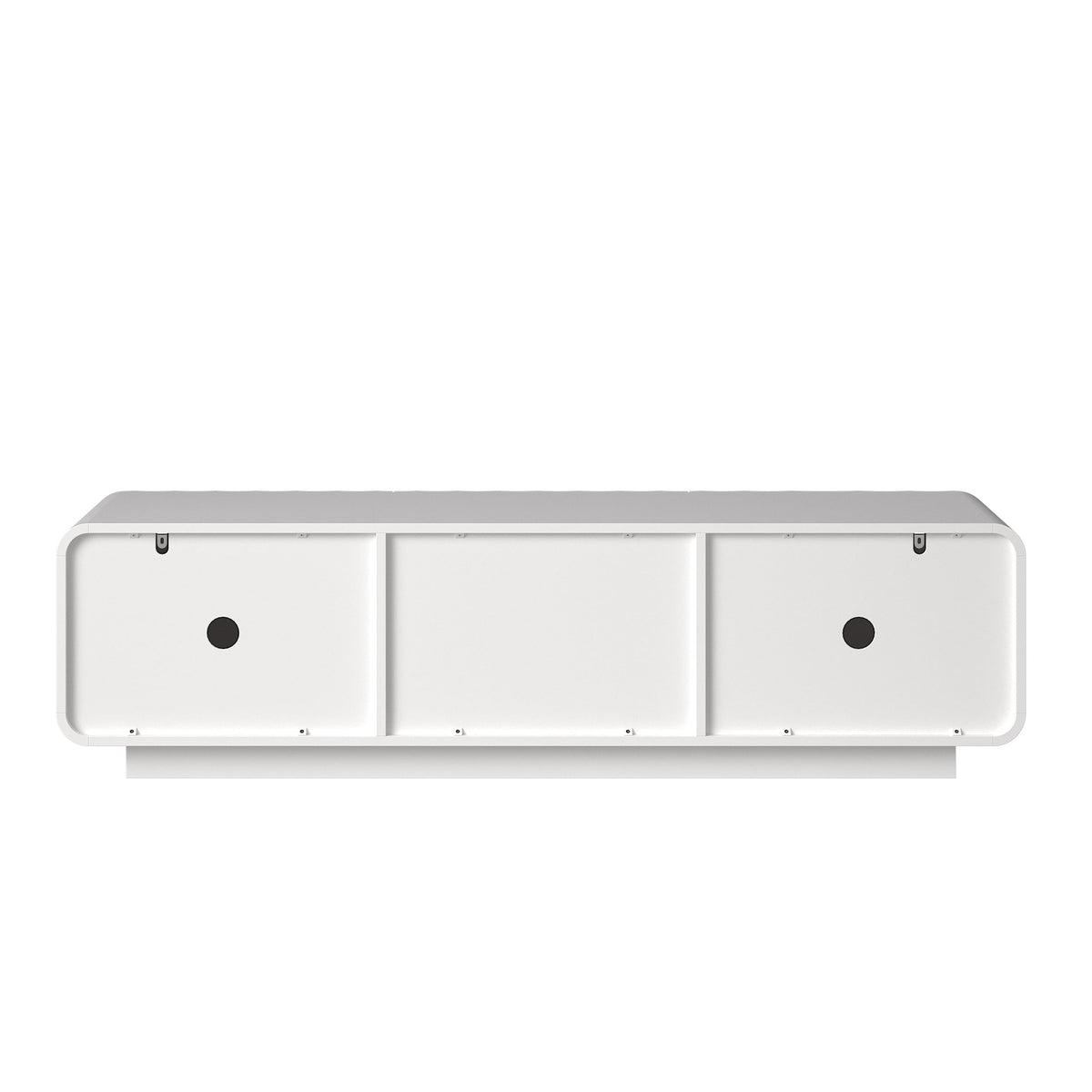 58" TV Console With Modern Unique Spiral Wave Design